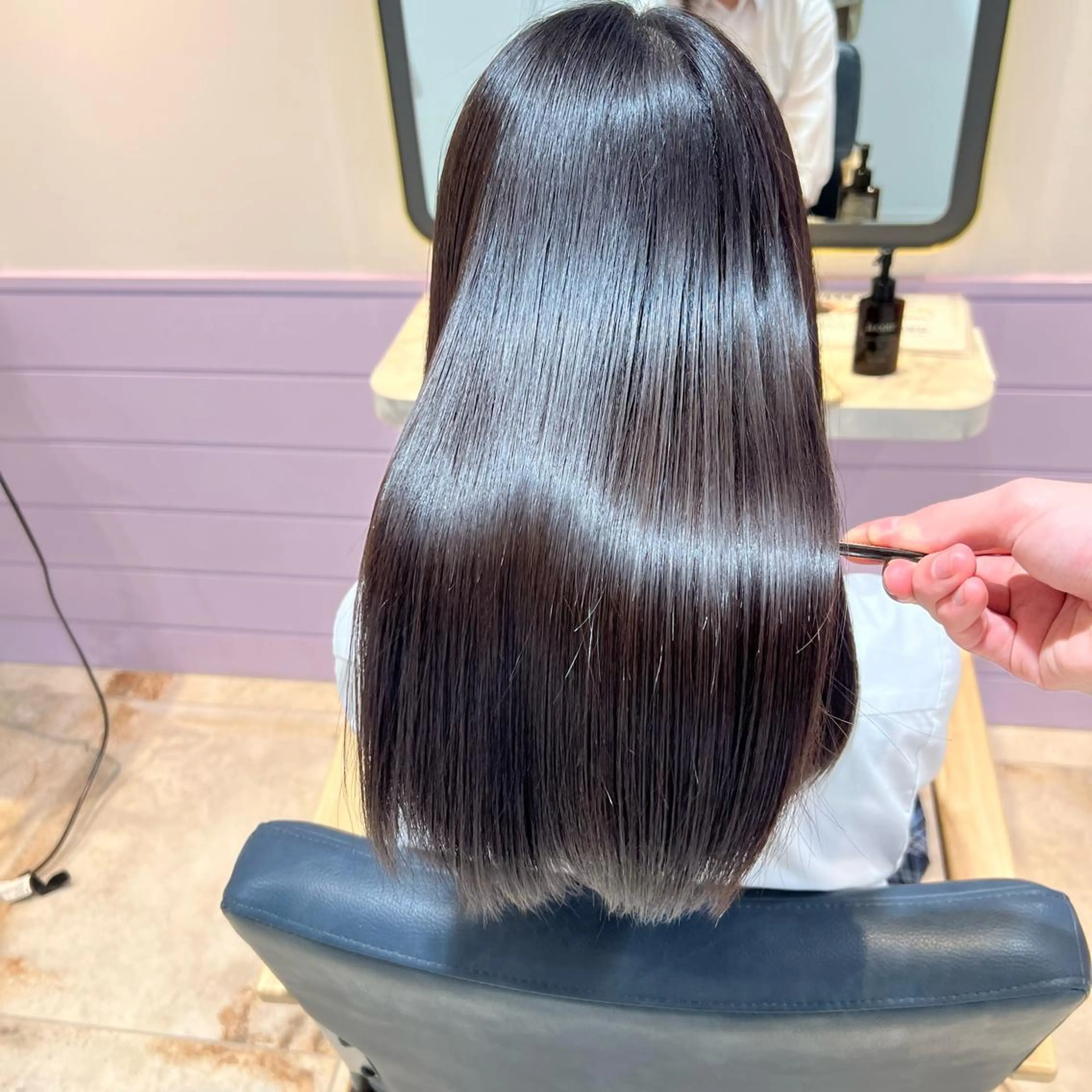 ロング 🍀失敗しない 縮毛矯正熊谷竜馬🍀のヘアスタイル