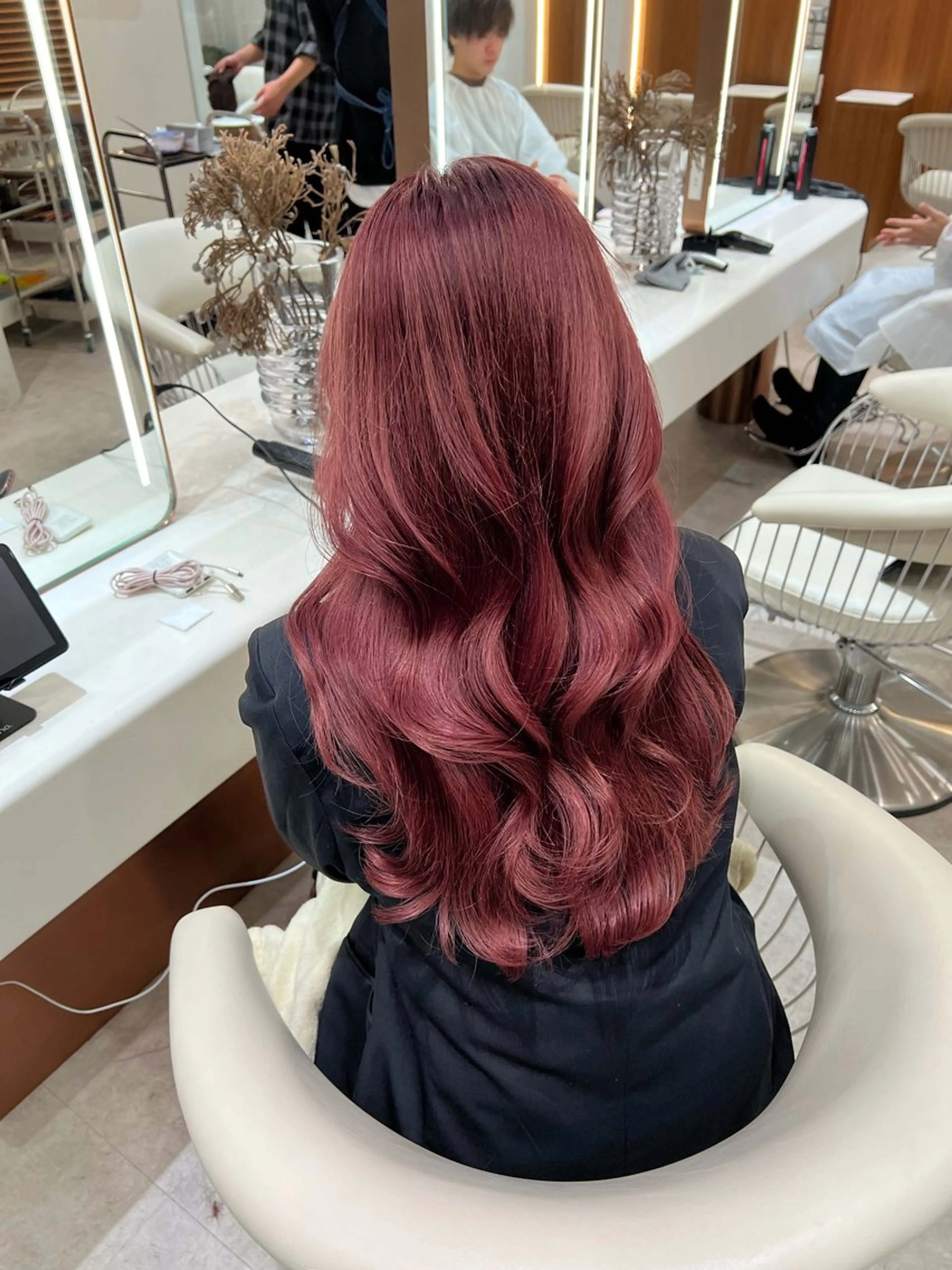 ロング カラー ブリーチ ケアブリーチ ラベンダーカラー ラベンダーピンク ピンクカラー カット ヘアカラー トリートメント ヘアセット 韓国レイヤー🇰🇷 韓国研修◎渋谷カイトのヘアスタイル