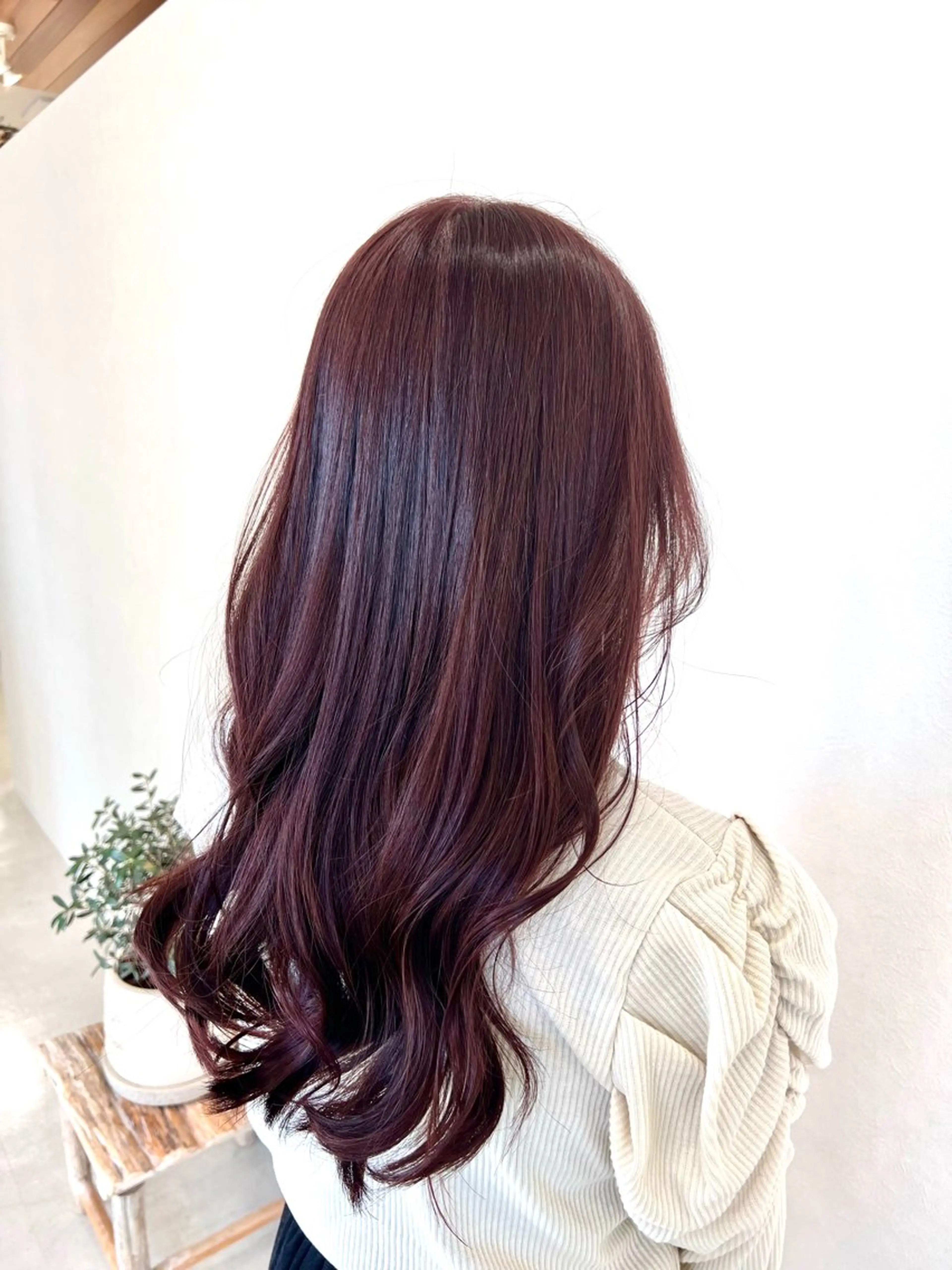 ロング カラー ブリーチ カシス ラベンダーカラー ラベンダーピンク ブリーチなしカラー ヘアカラー トリートメント ショート/白髪ぼかし 君和田若菜のヘアスタイル