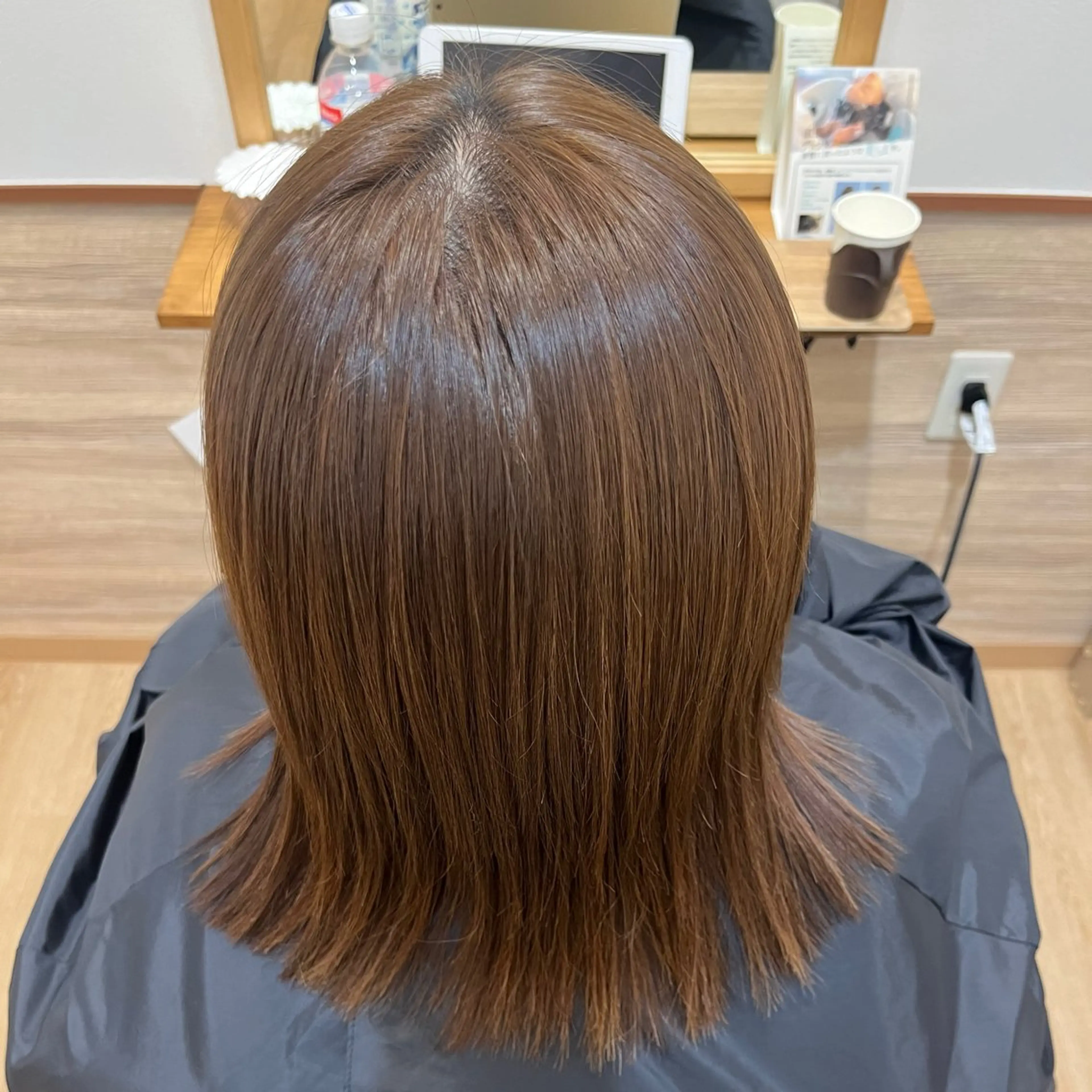 ミディアム 縮毛矯正 🌼カラー 🌼渡辺歩🌼のヘアスタイル