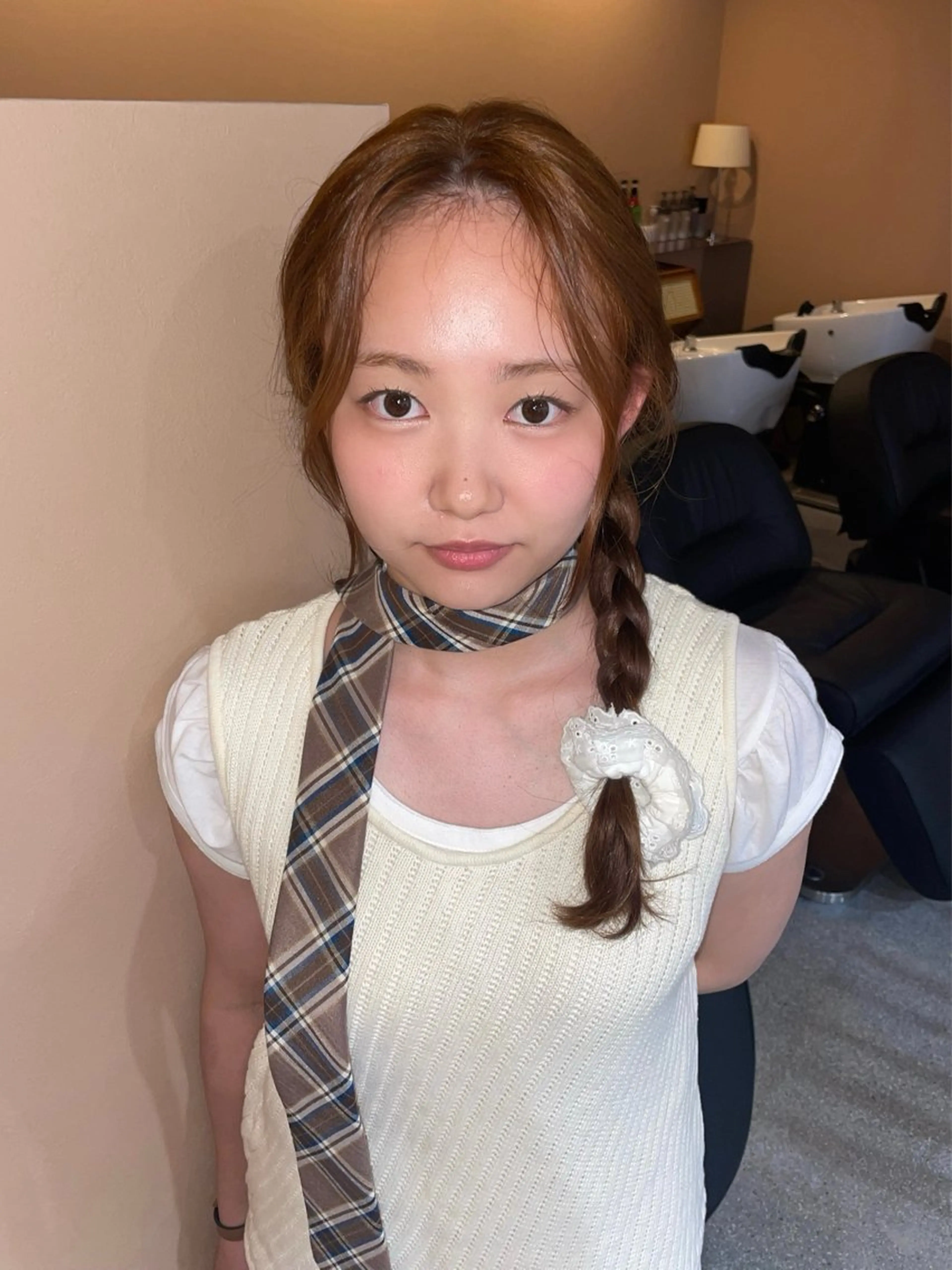 セミロング カット ヘアカラー トリートメント メンズモデル募集中 YOKE reinaのヘアスタイル