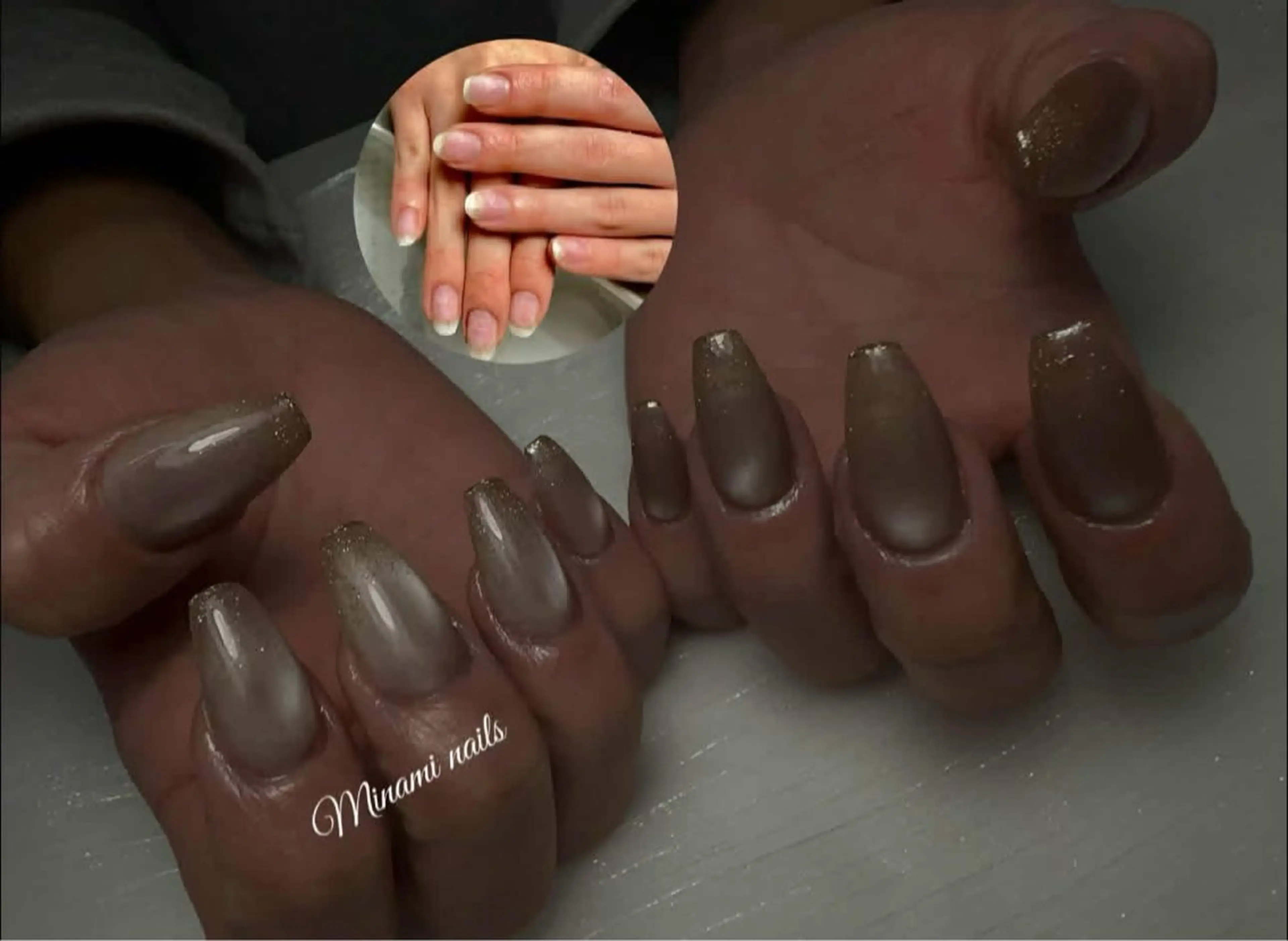 ネイル アートネイル オーロラネイル ガーリー キラキラネイル 韓国ネイル Minami Nailsのネイルデザイン