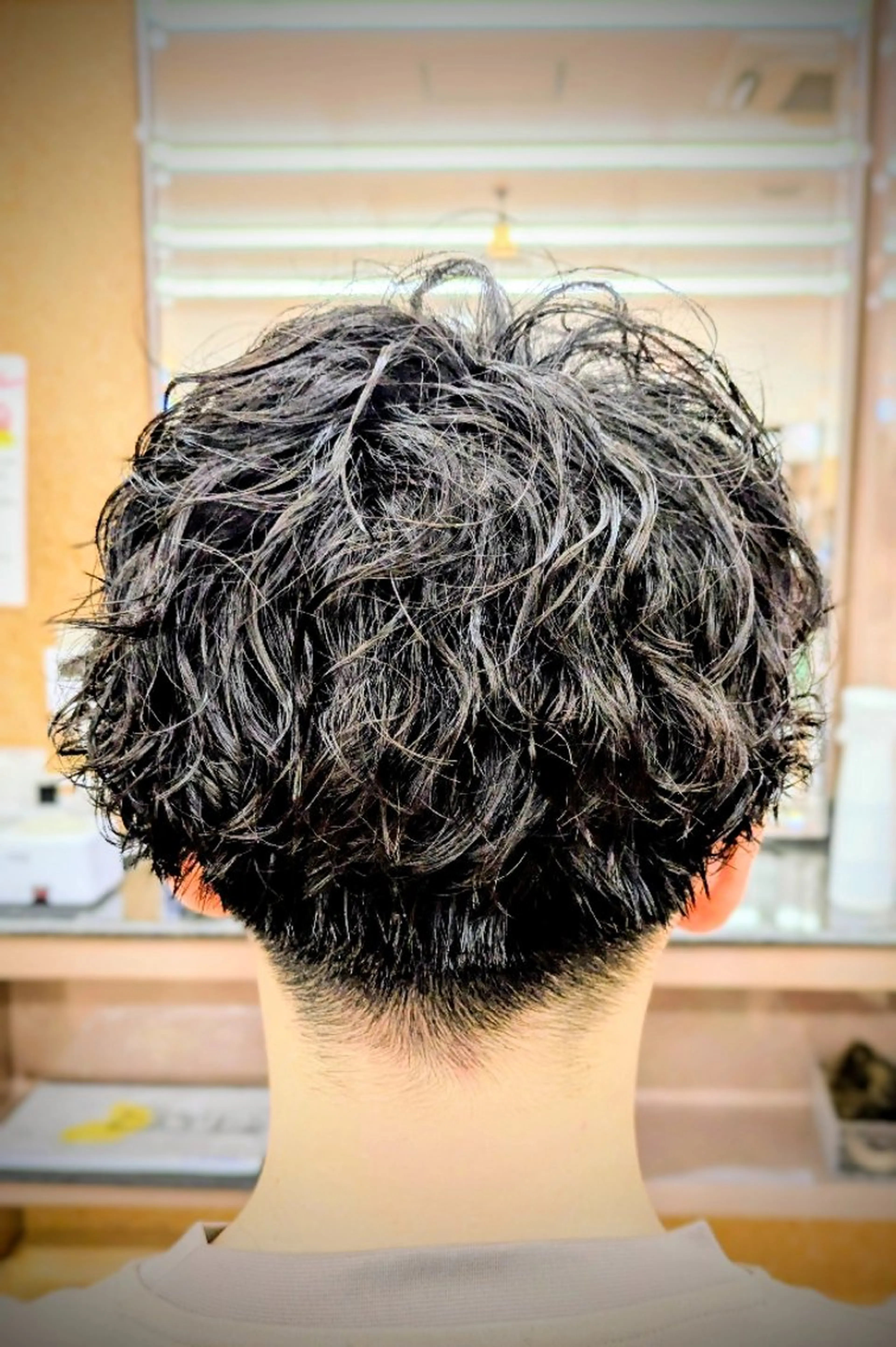 ショート ツイストパーマ 理容プラージュ燕三条 福井のヘアスタイル