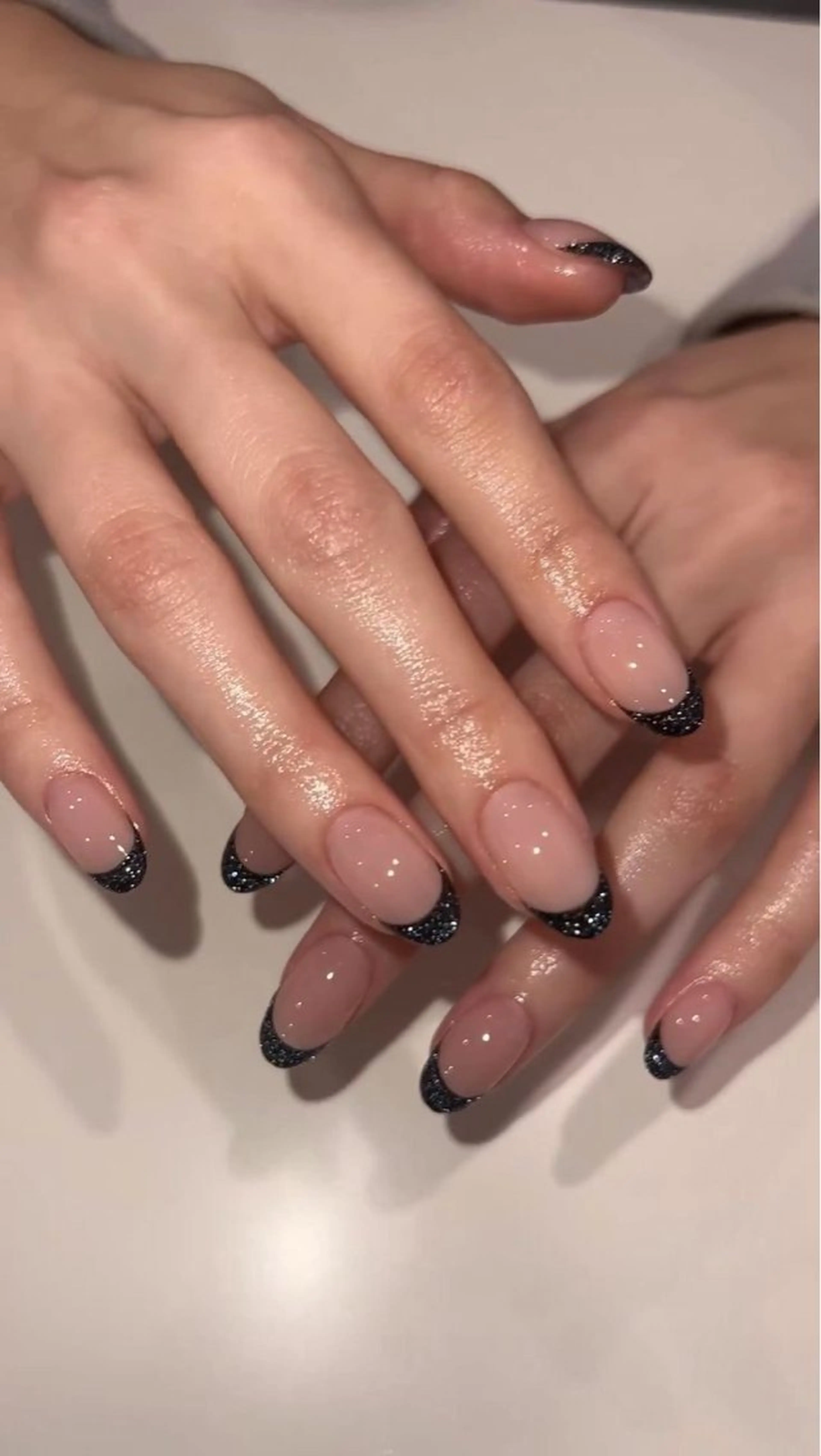 ネイル 韓国ネイル 持ち込み ニュアンスネイル ネイルチップ 冬ネイル RINN ANA.CHUOのネイルデザイン