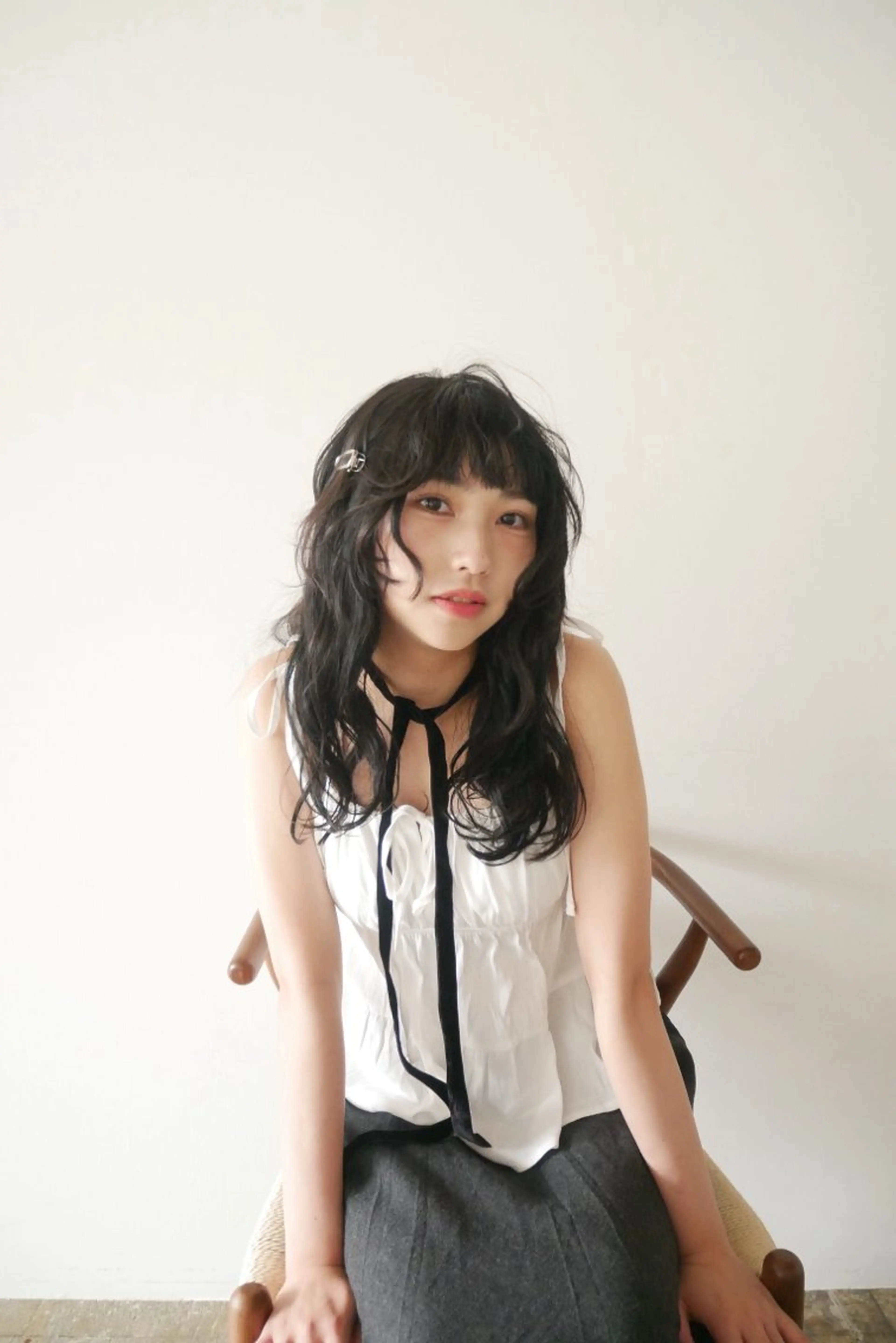 セミロング カラー カット パーマ トリートメント H I ＮＡのヘアスタイル