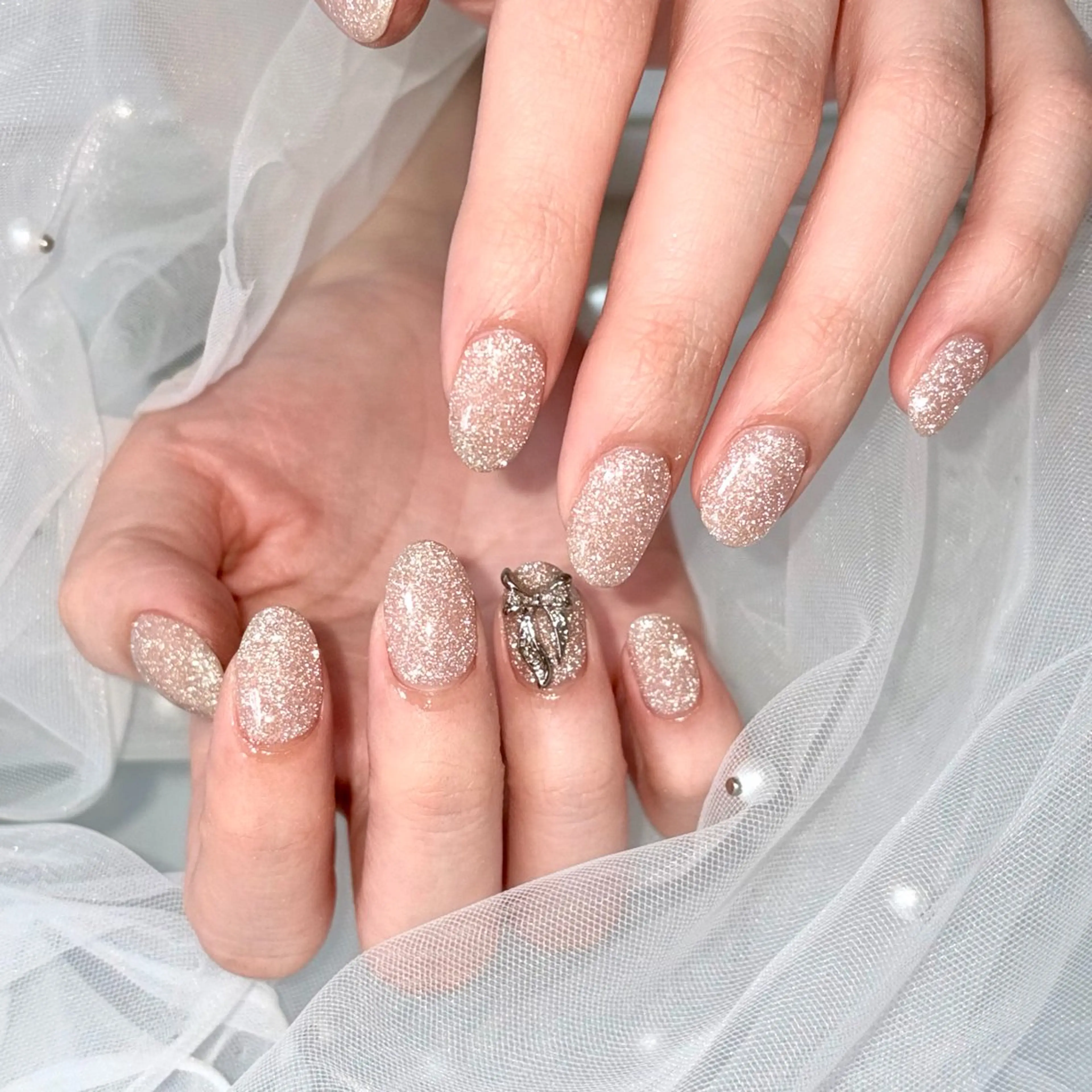 ネイル フラッシュネイル キラキラネイル シンプルネイル ハンドネイル Nail Eyelashのネイルデザイン
