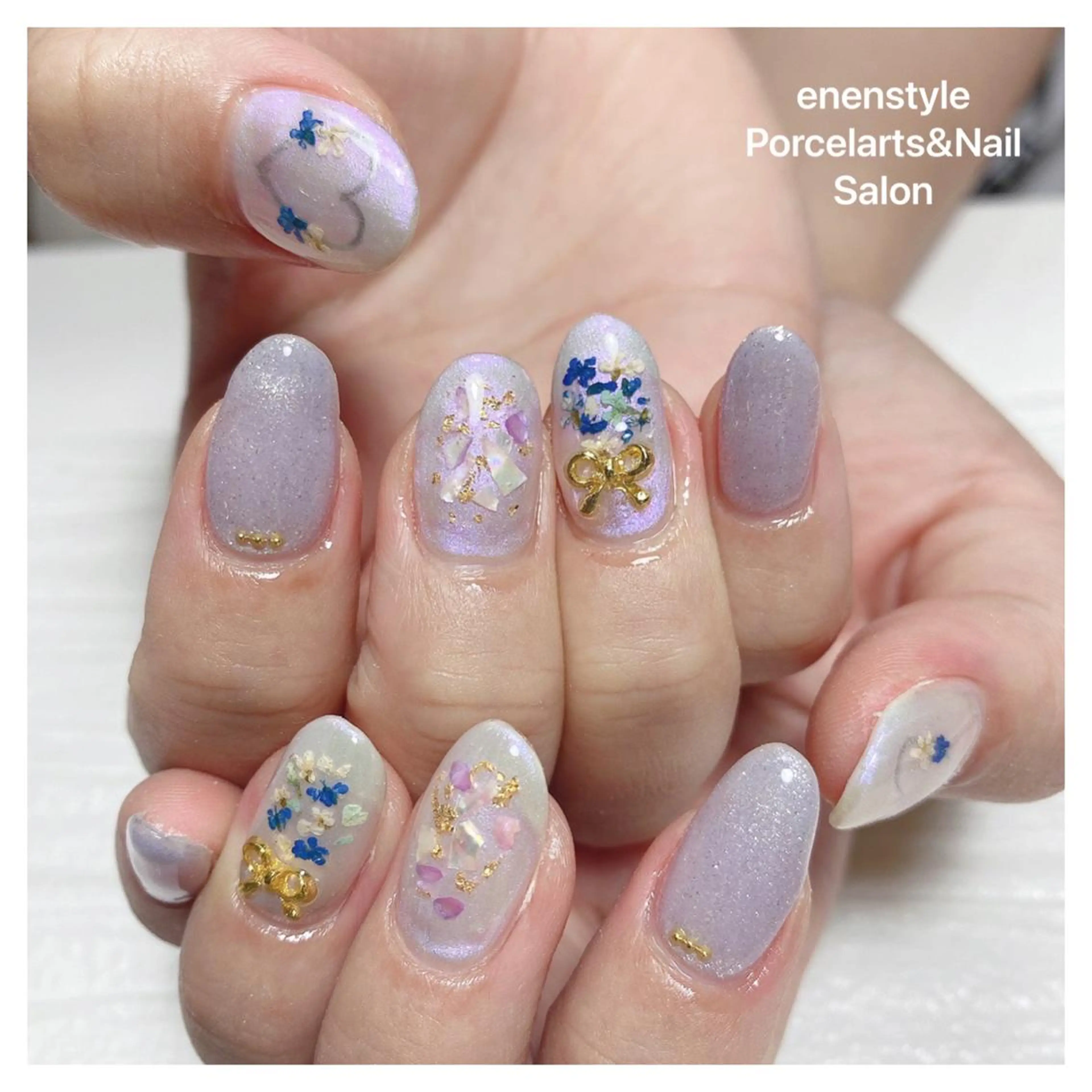 ミディアム ネイル ハンドネイル 👑enen style👑のネイルデザイン