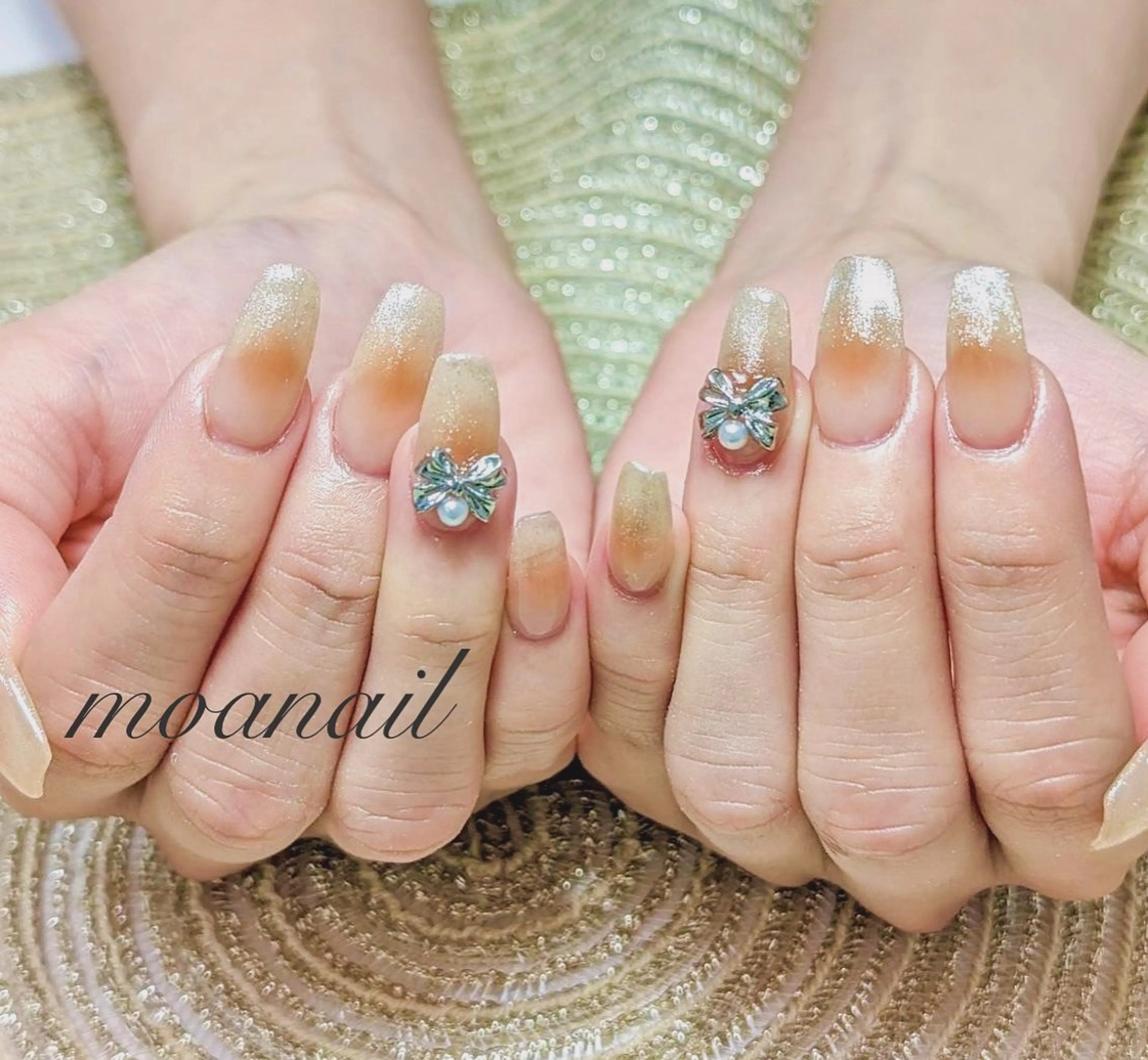 ネイル チークネイル ワンホンネイル moa nailのネイルデザイン