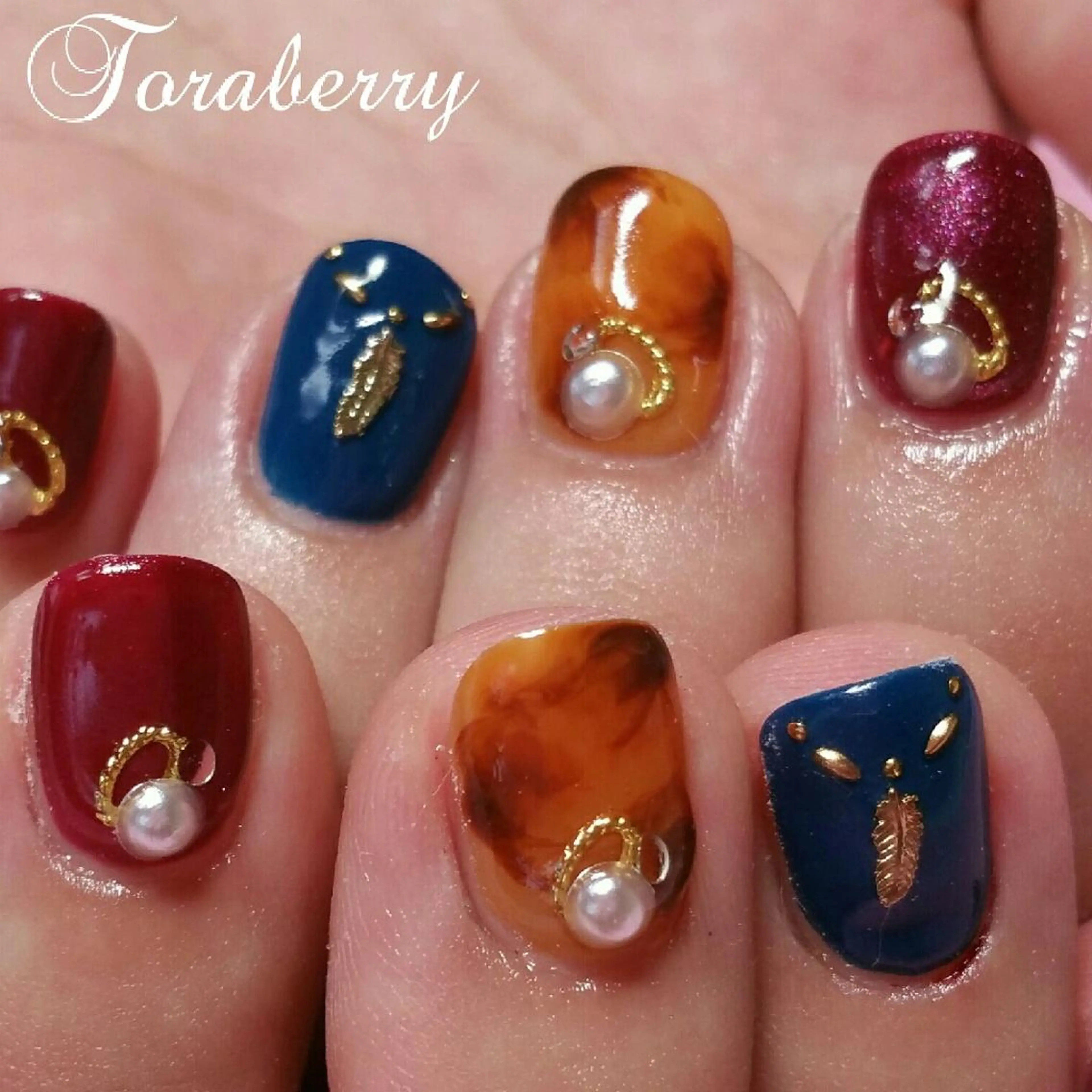 ネイル べっ甲ネイル ハンドネイル ネイリスト なつみのネイルデザイン