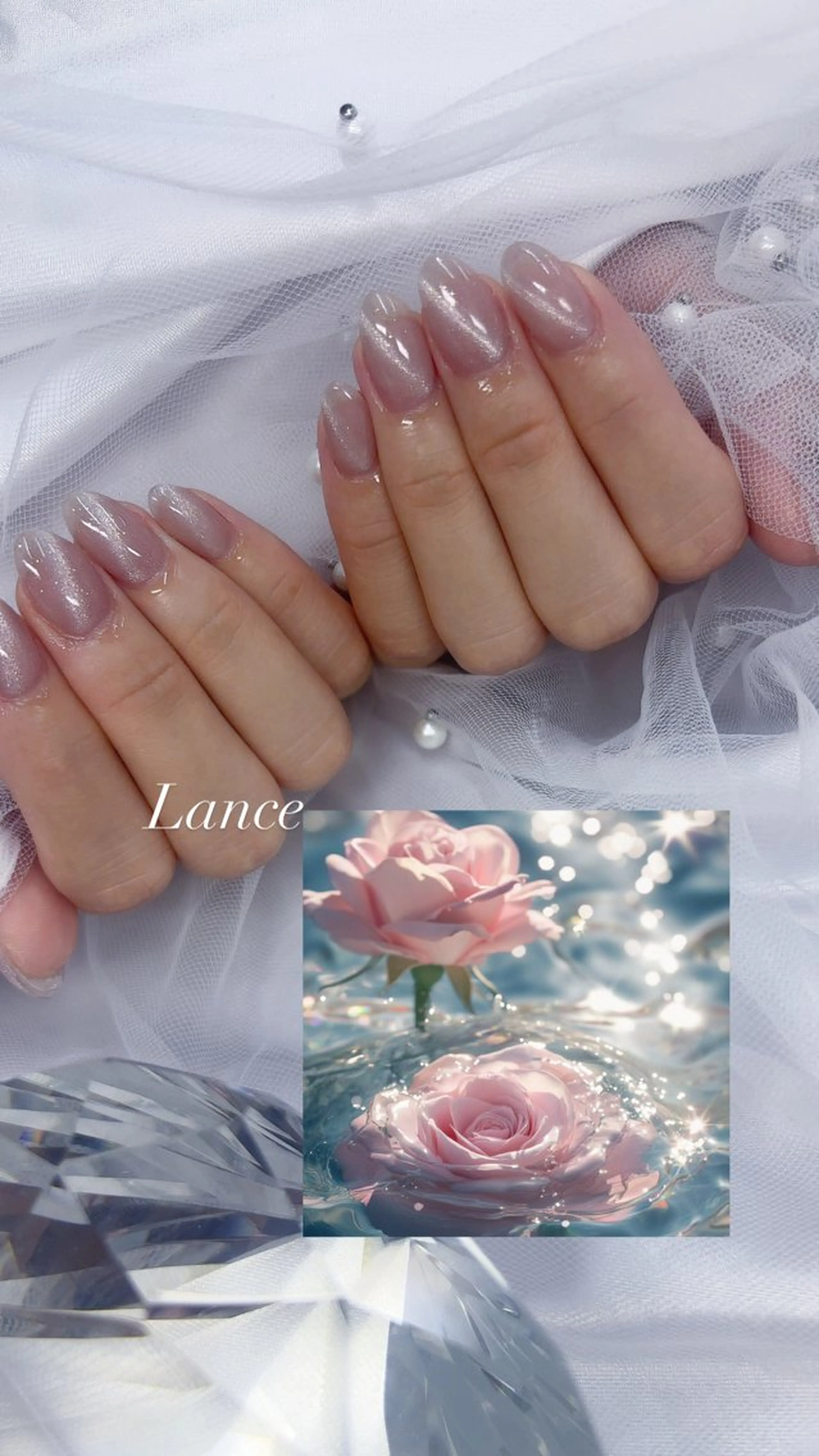 ネイル キラキラネイル 韓国ネイル ワンカラーネイル 春ネイル ワンホンネイル ハンドネイル Lance nailのネイルデザイン