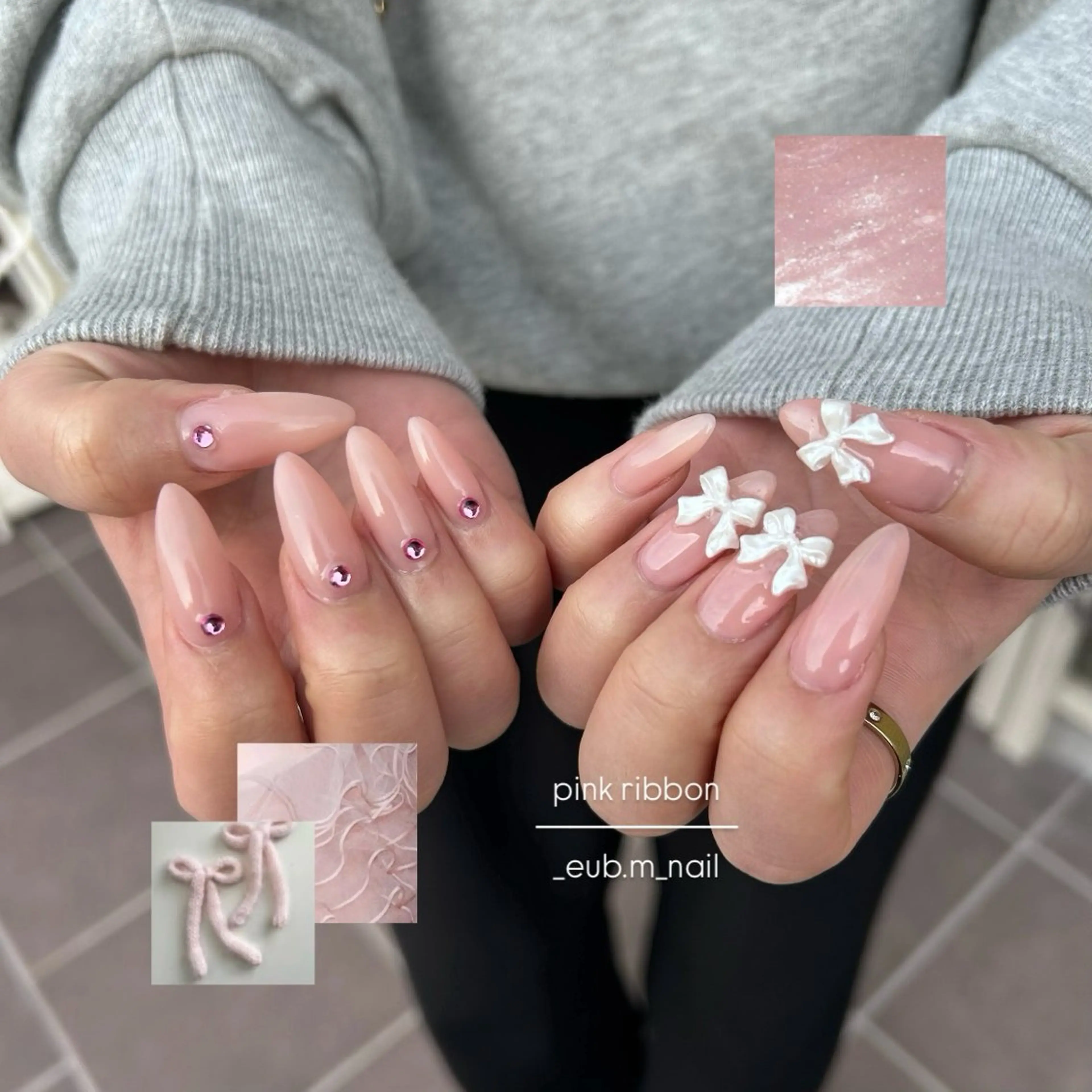 ネイル ピンク ハンドネイル 深夜ネイルサロン eub.m_nailのネイルデザイン