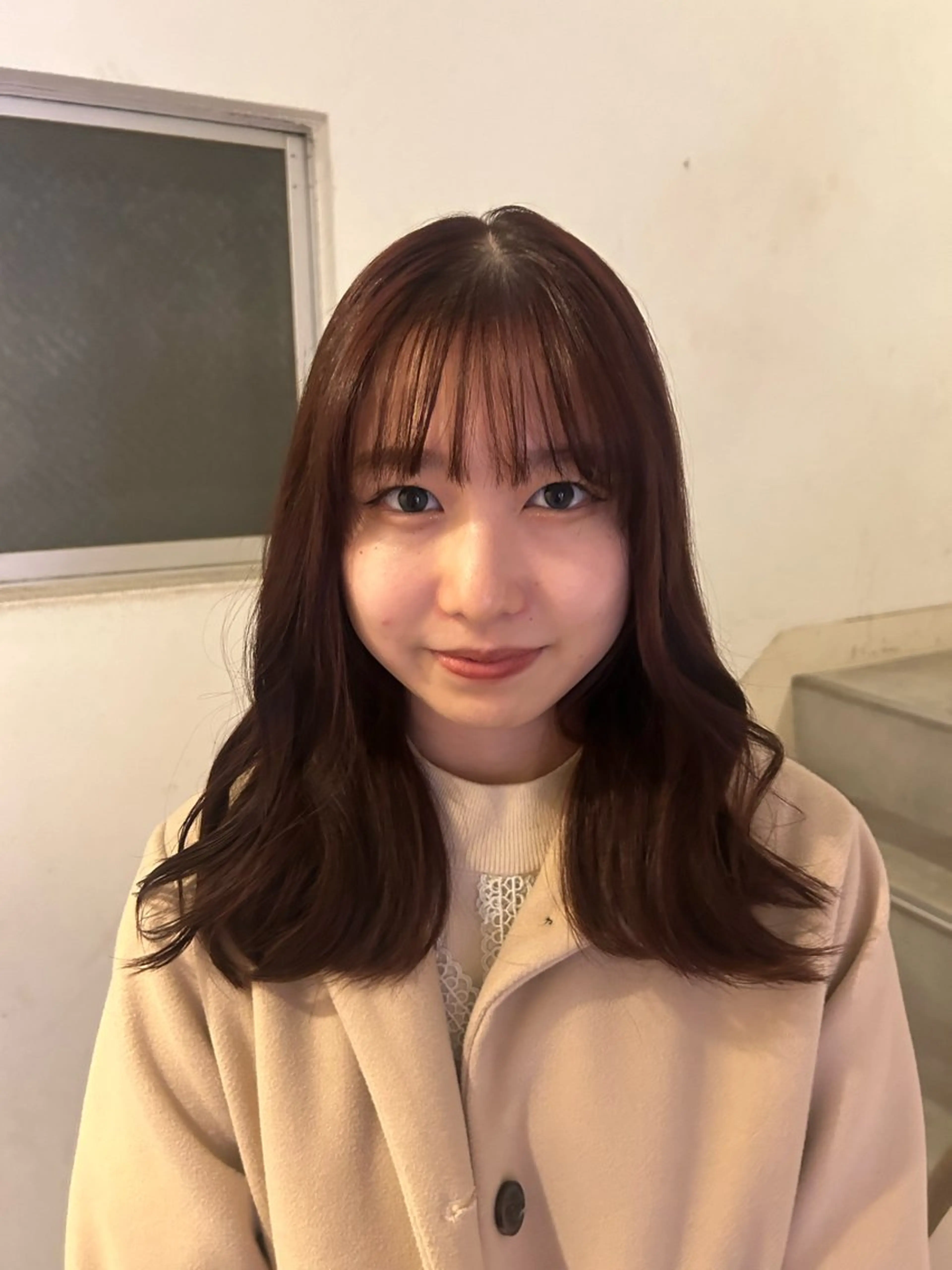 セミロング カラー 愛結 暖色カラー🎀🩰のヘアスタイル