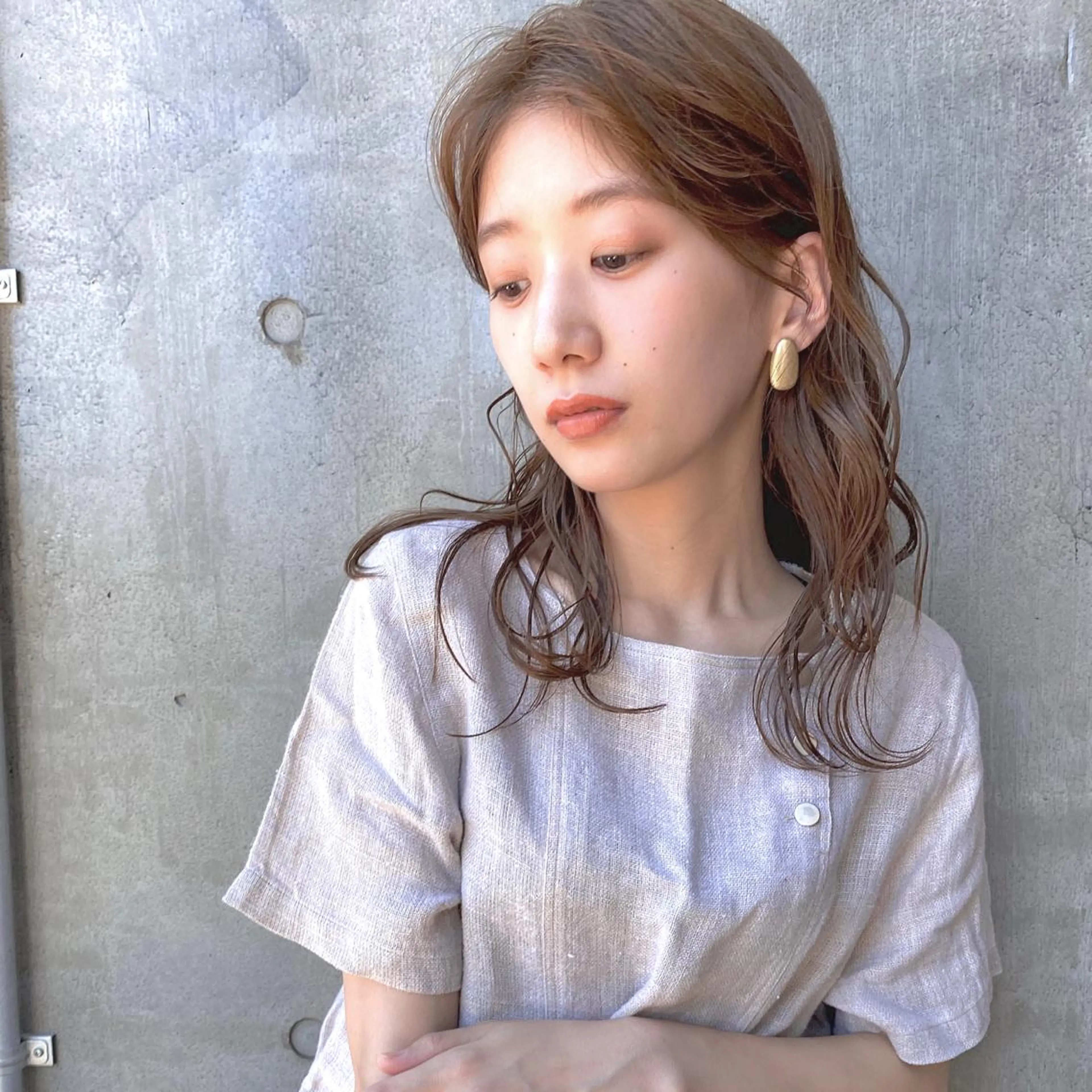 セミロング カラー パーマ ヘアアレンジ カット ヘアカラー トリートメント ヘッドスパ 【ダメージレス施術】 【透明感】北村 拓也のヘアスタイル