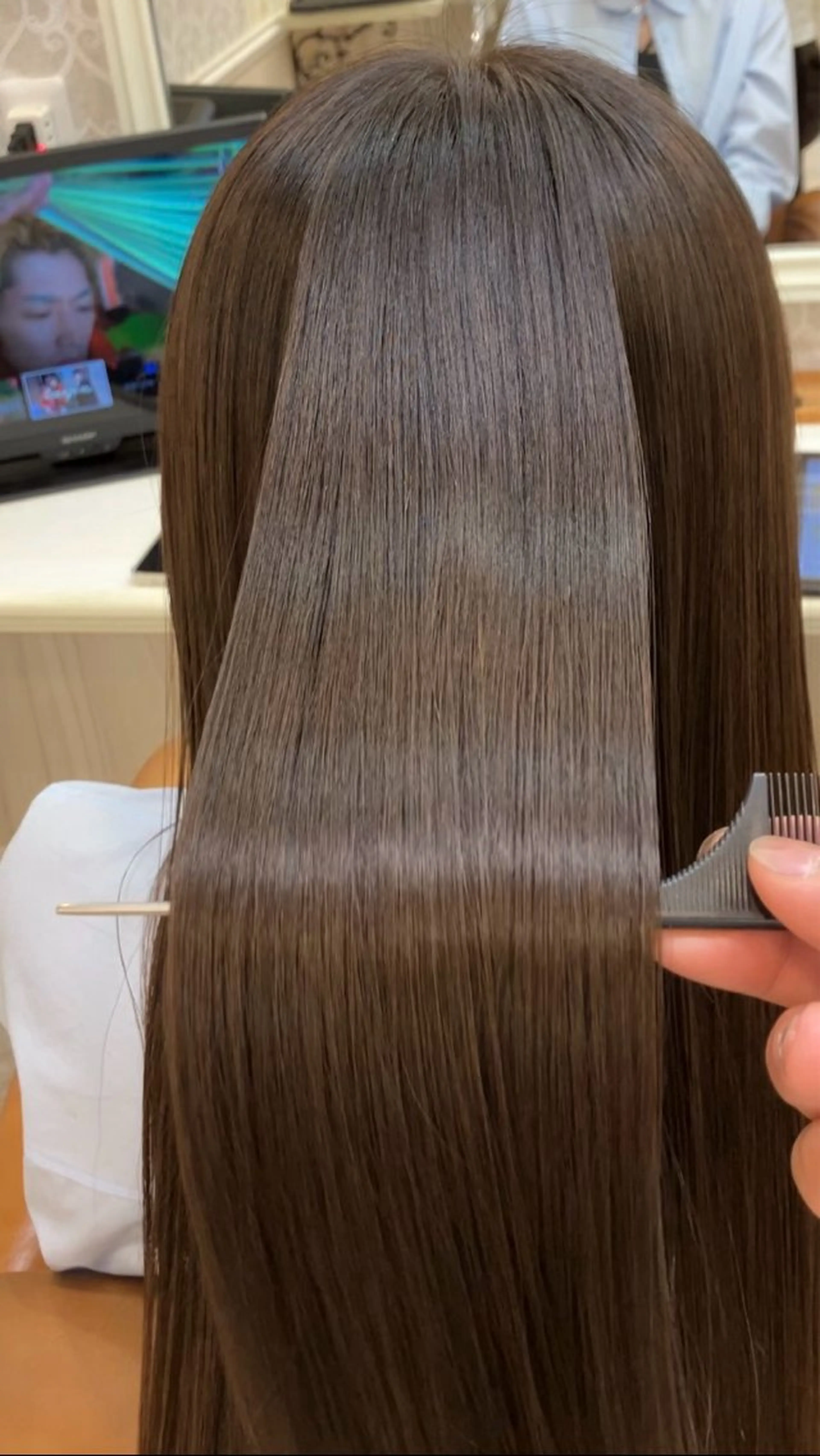 ロング 縮毛矯正 カット 縮毛矯正 トリートメント Tink 橋本 青空のヘアスタイル