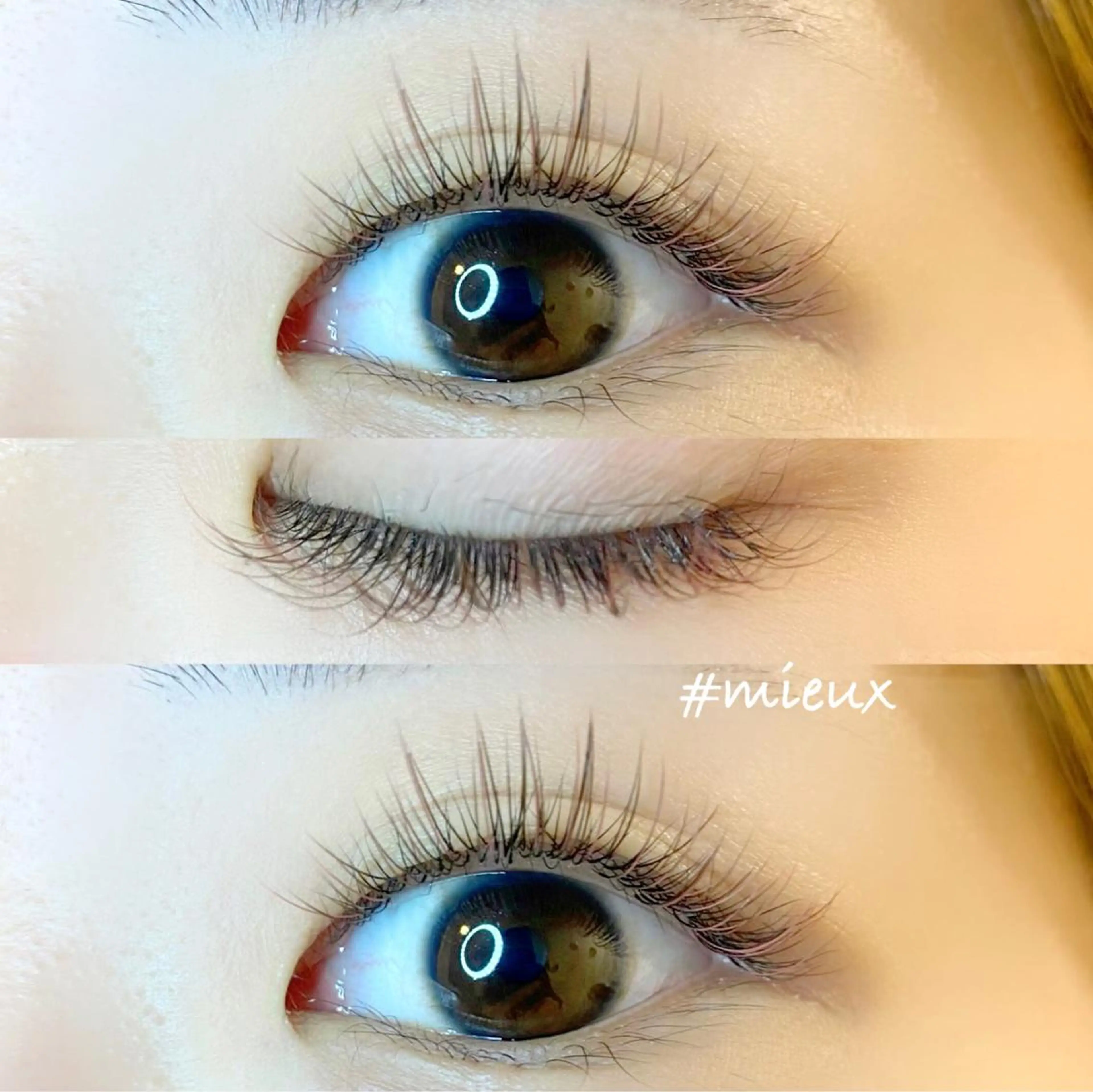 マツエク・マツパ カラーマツエク フラットラッシュ マツエク mieux _パリエク♡LED♡のマツエク・マツパデザイン