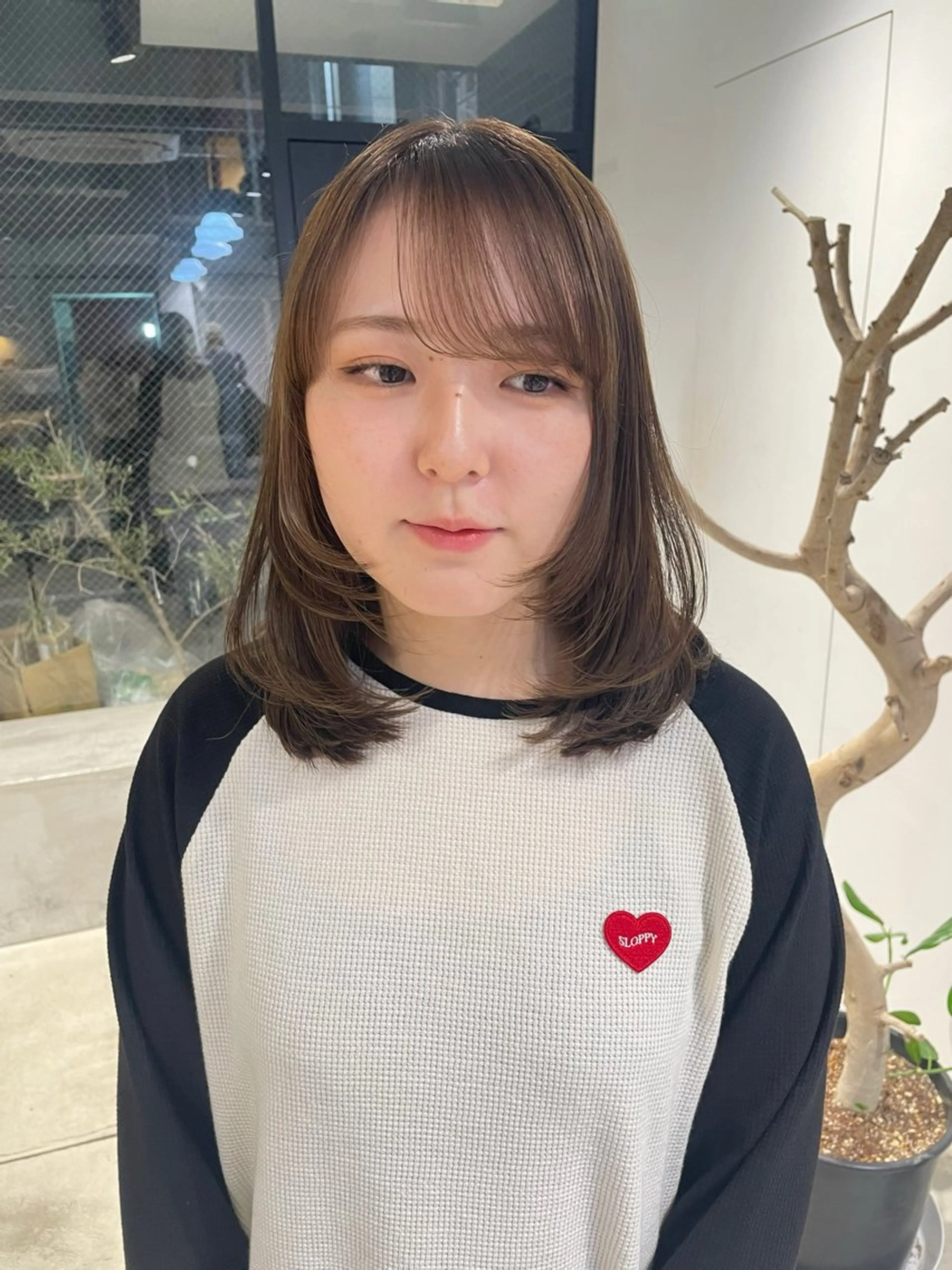 セミロング 顔周りカット レイヤーカット ユウナ🎀レイヤー/ 暖色カラーのヘアスタイル