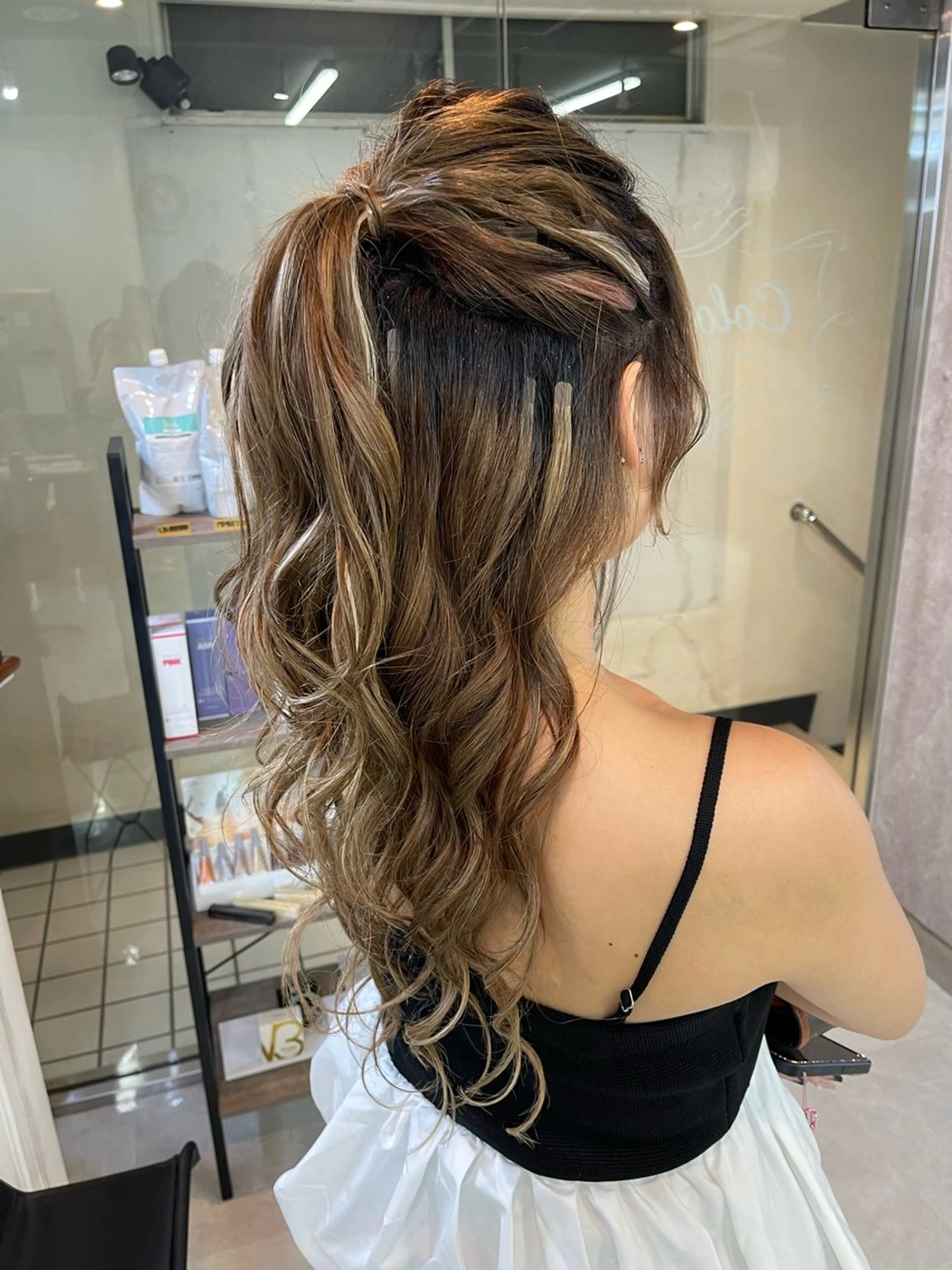 ロング ヘアセット 顔タイプ/ダブルカラ ー/りりかのヘアスタイル