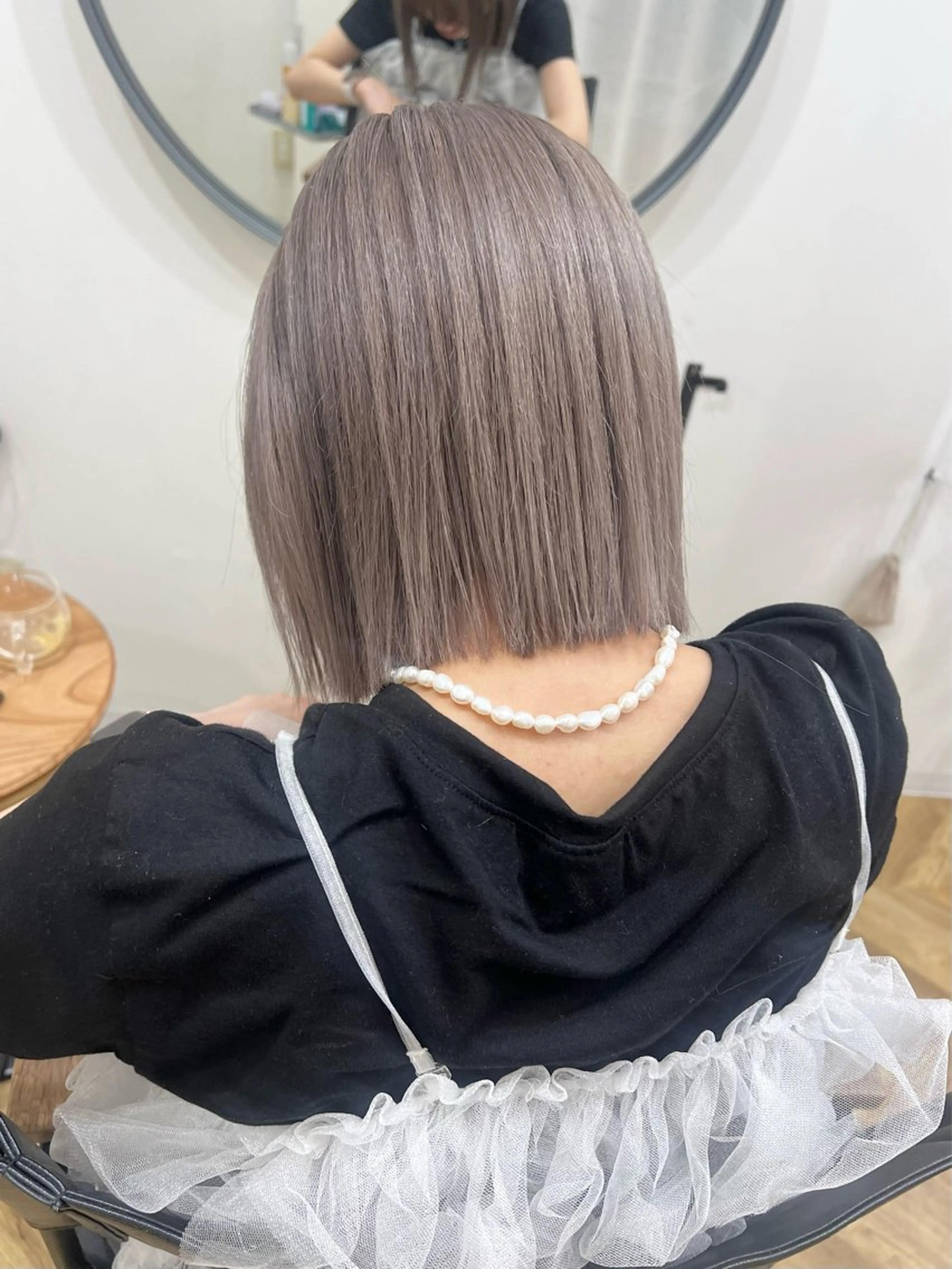 ショート カラー グレージュ ミルクティーグレージュ カット ヘアカラー 名古屋美容院 / keinaのヘアスタイル