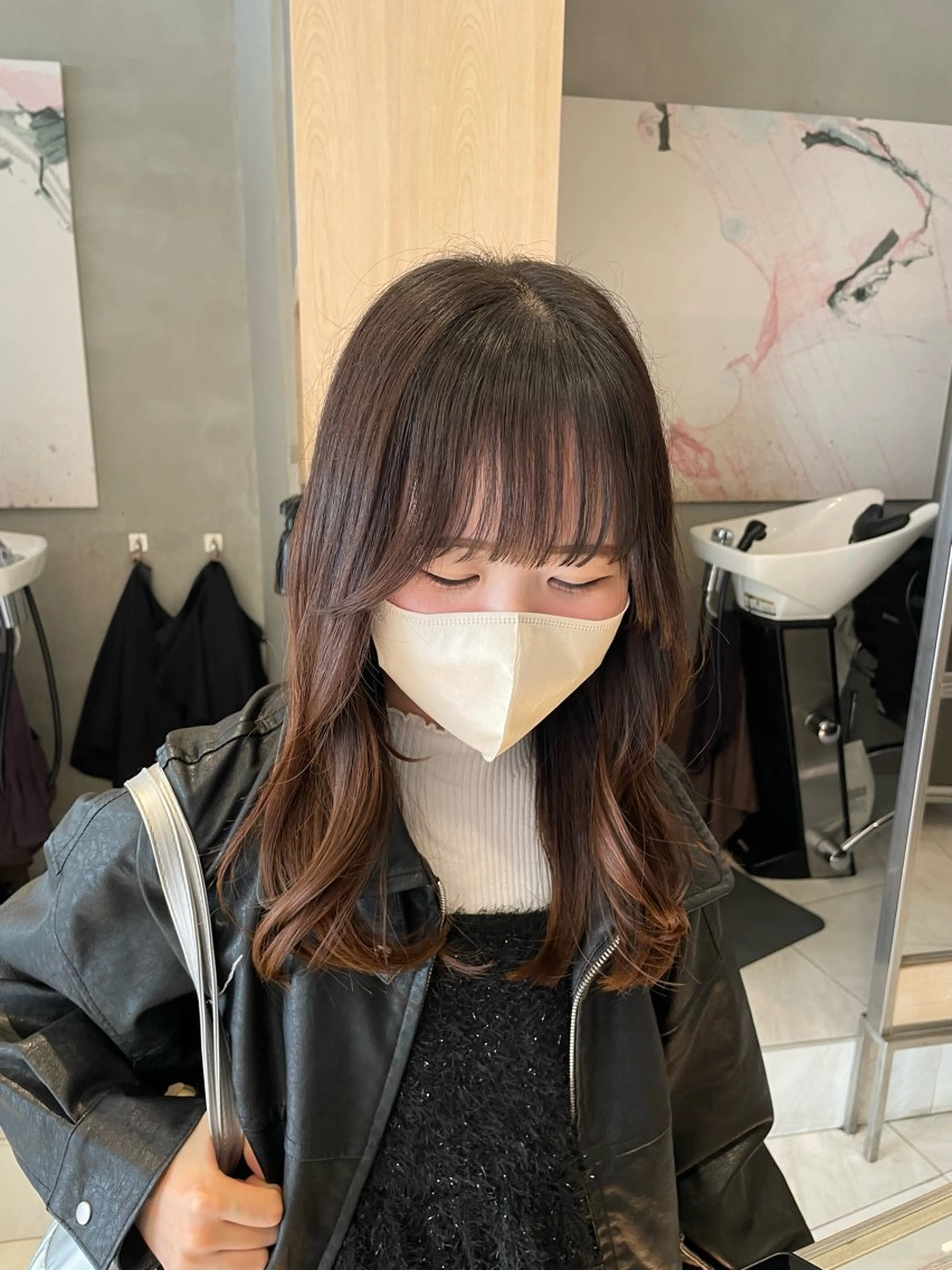 セミロング カラー ヘアアレンジ 艶髪/レイヤーカット 🐣misakiのヘアスタイル