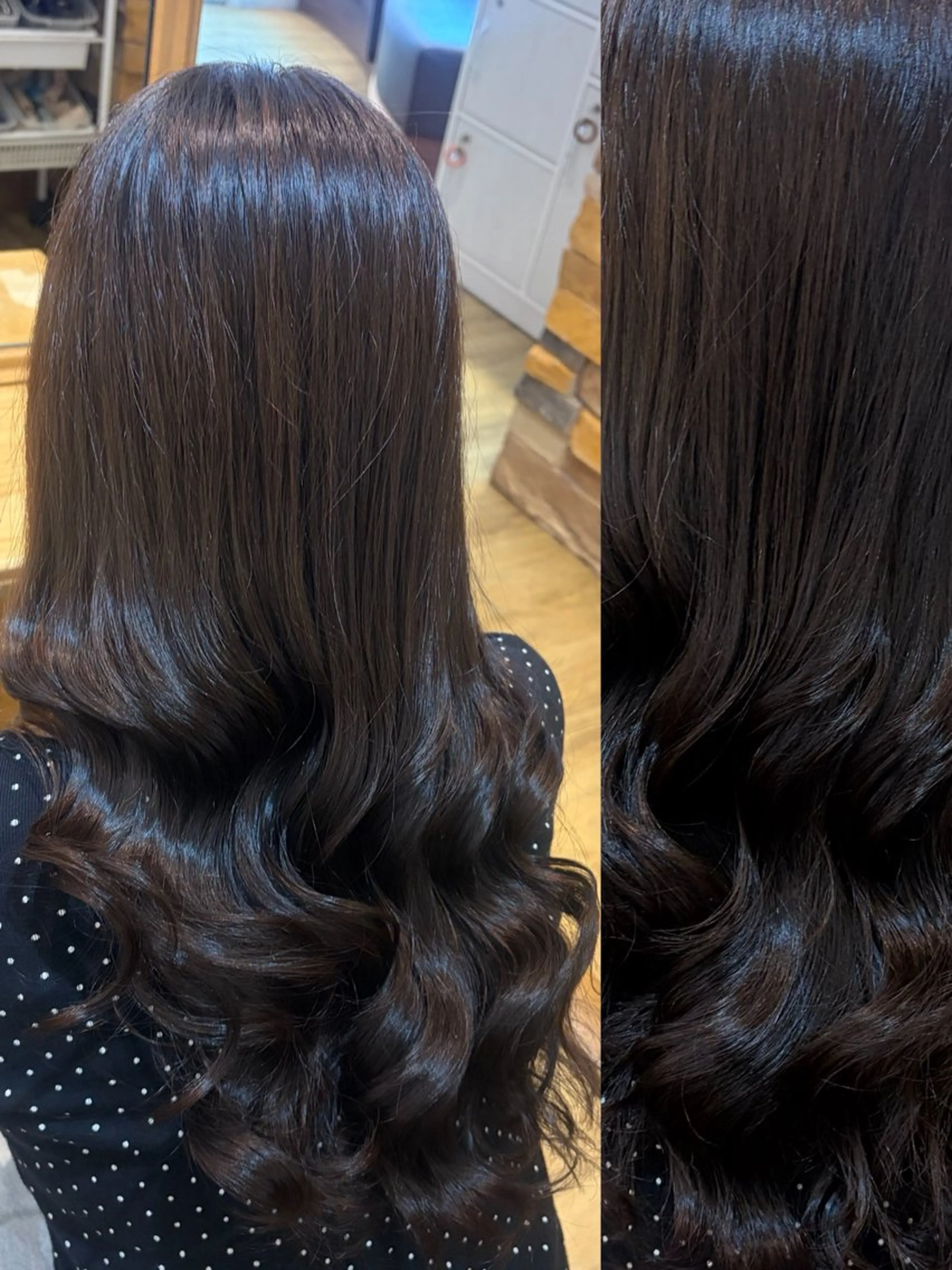 ロング カラー 髪質改善Wカラー ウルトワのアユカのヘアスタイル