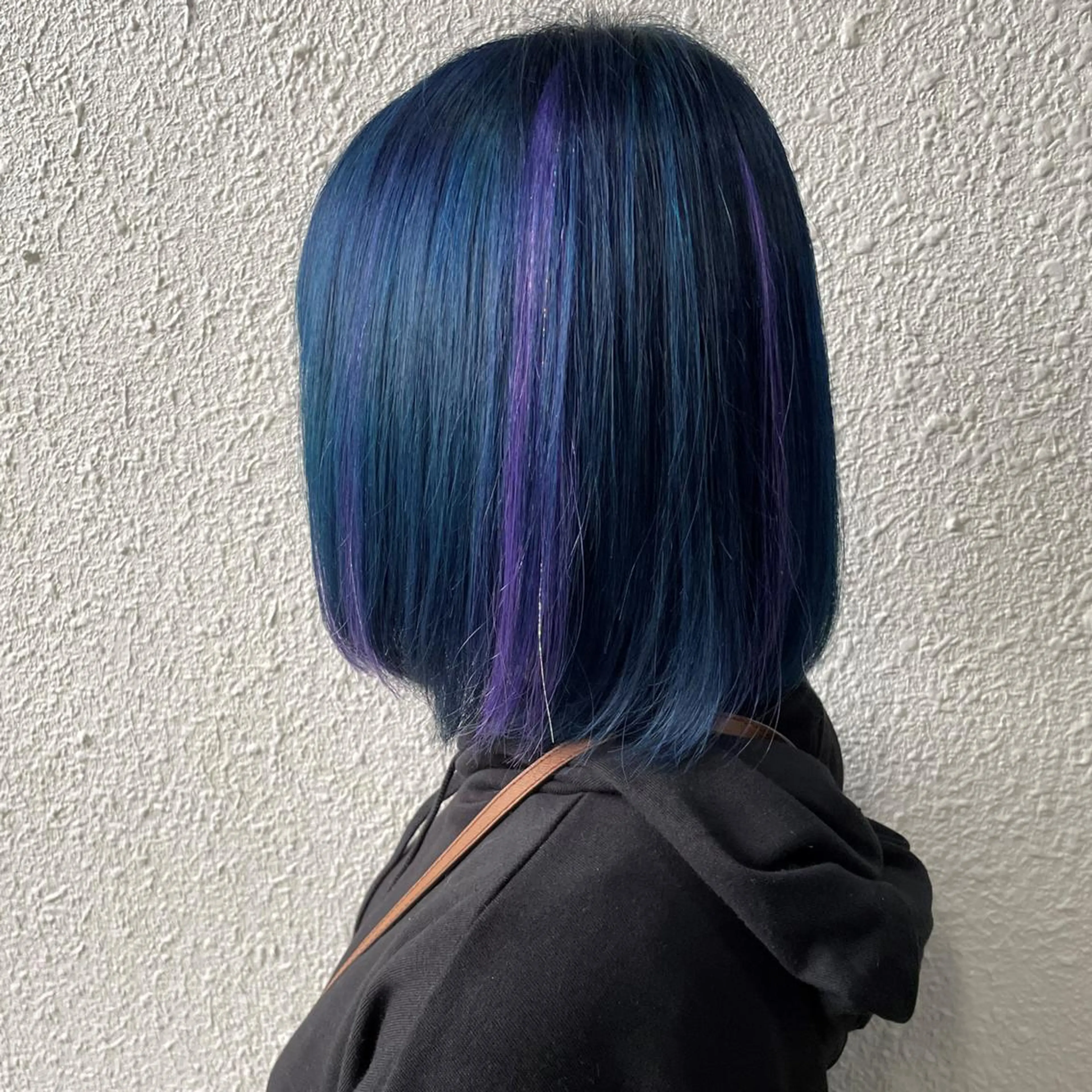 ショート シールエクステ パープルカラー エクステ エクステ D-aimer- ディーエメのヘアスタイル