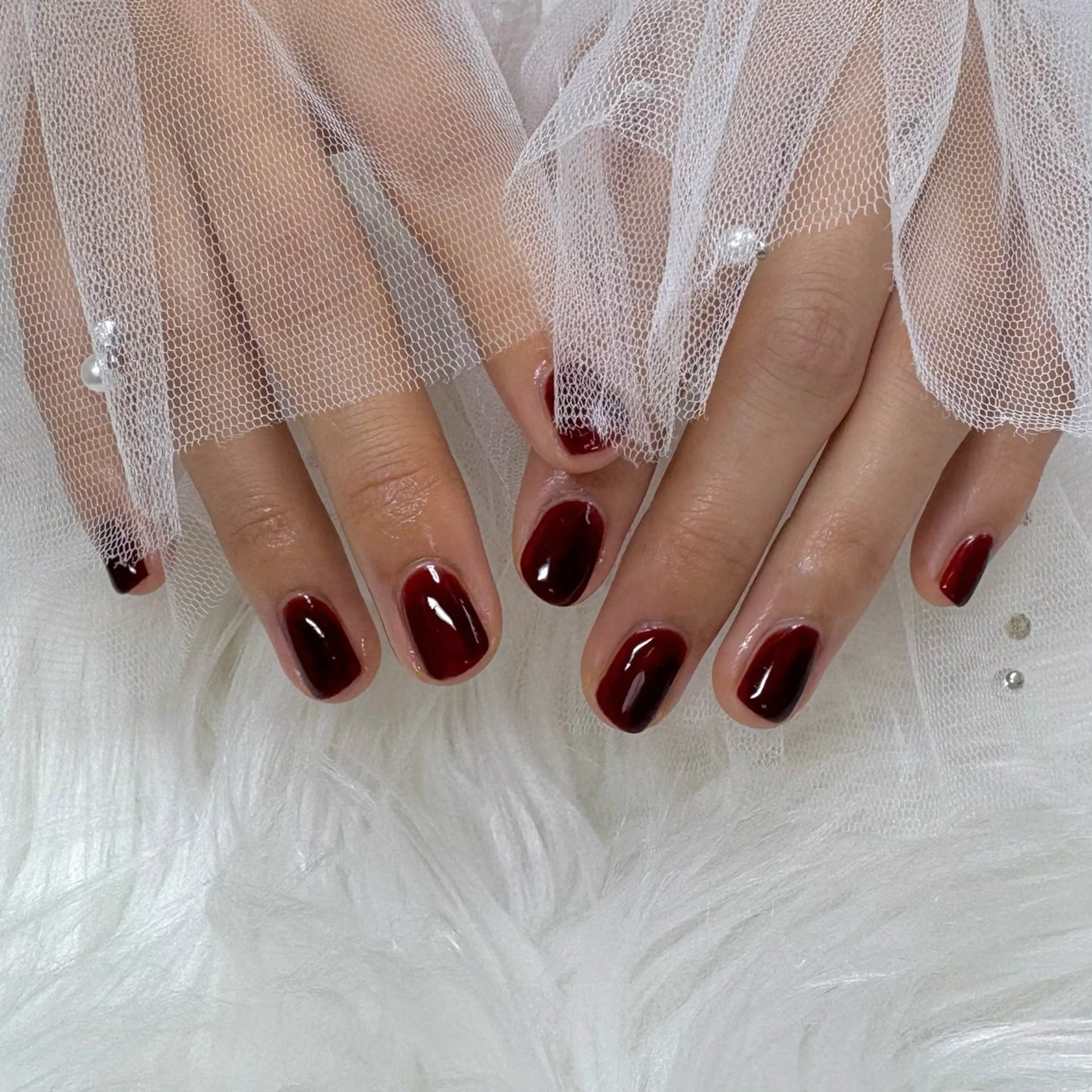 ネイル ブラウン ワンカラーネイル ハンドネイル SHINE nail salonのネイルデザイン