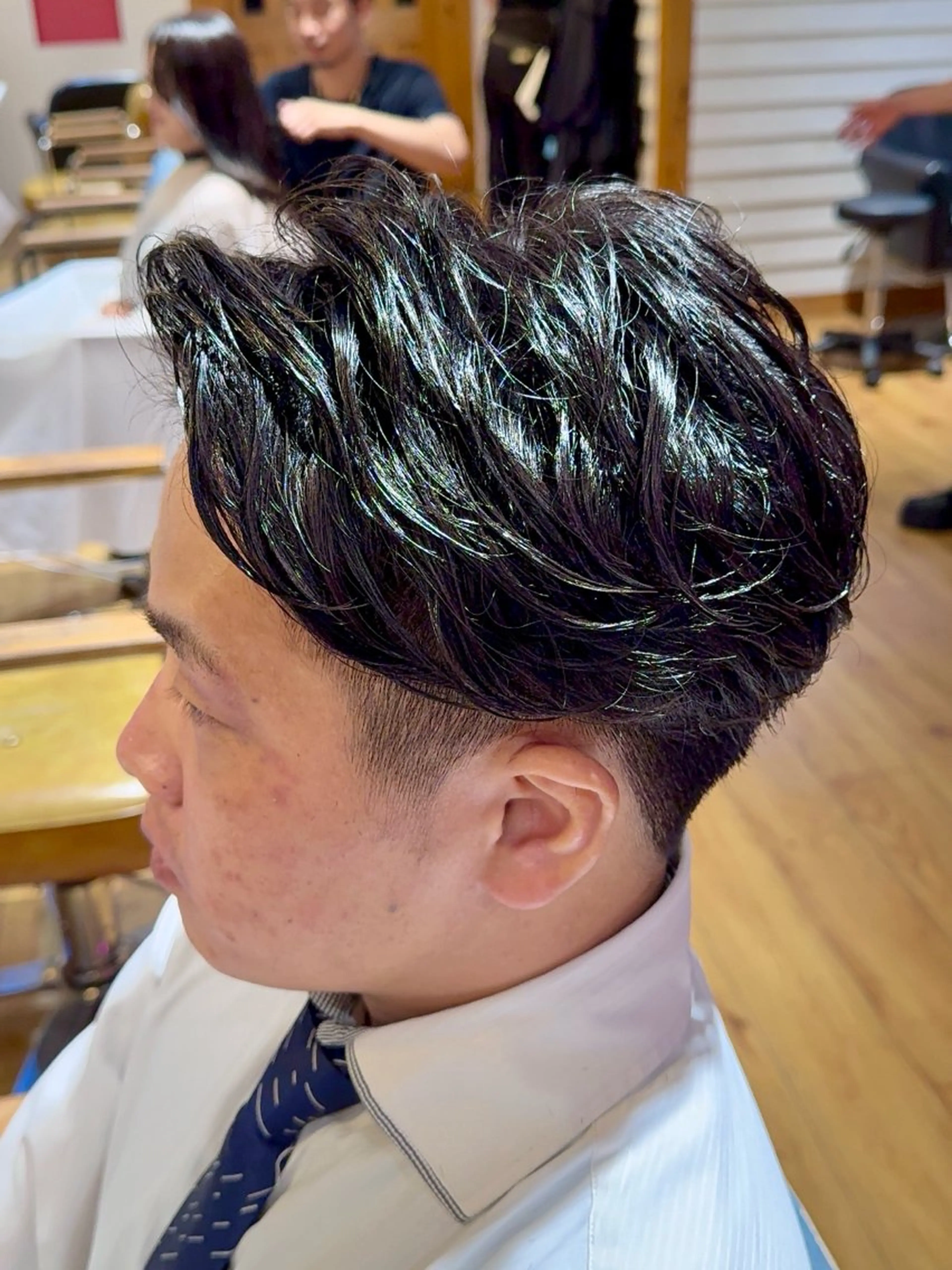 パーマ メンズ カット パーマ 関 彩花のヘアスタイル