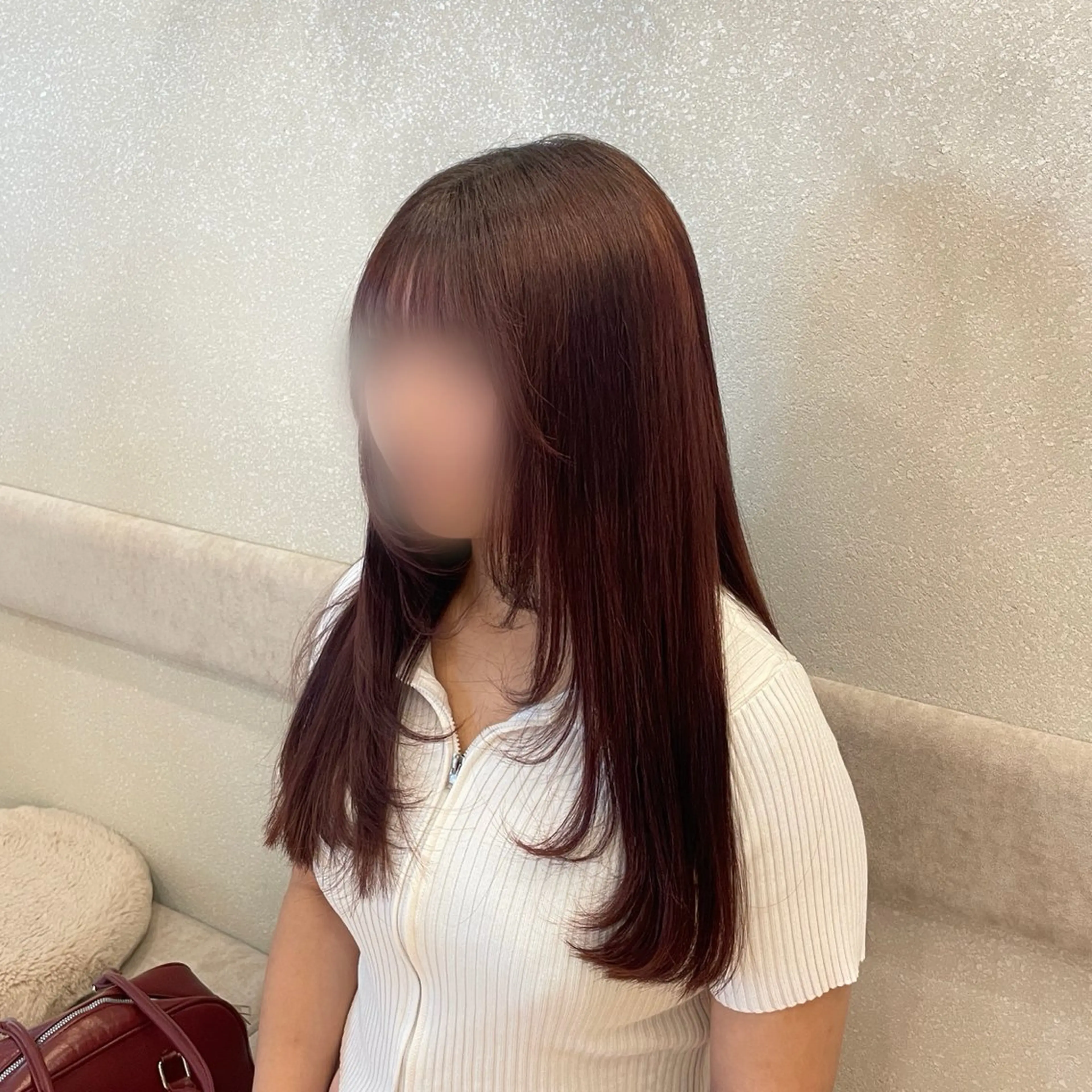 ロング 顔周りカット レイヤーカット 小顔カット 穴吹 涼のヘアスタイル