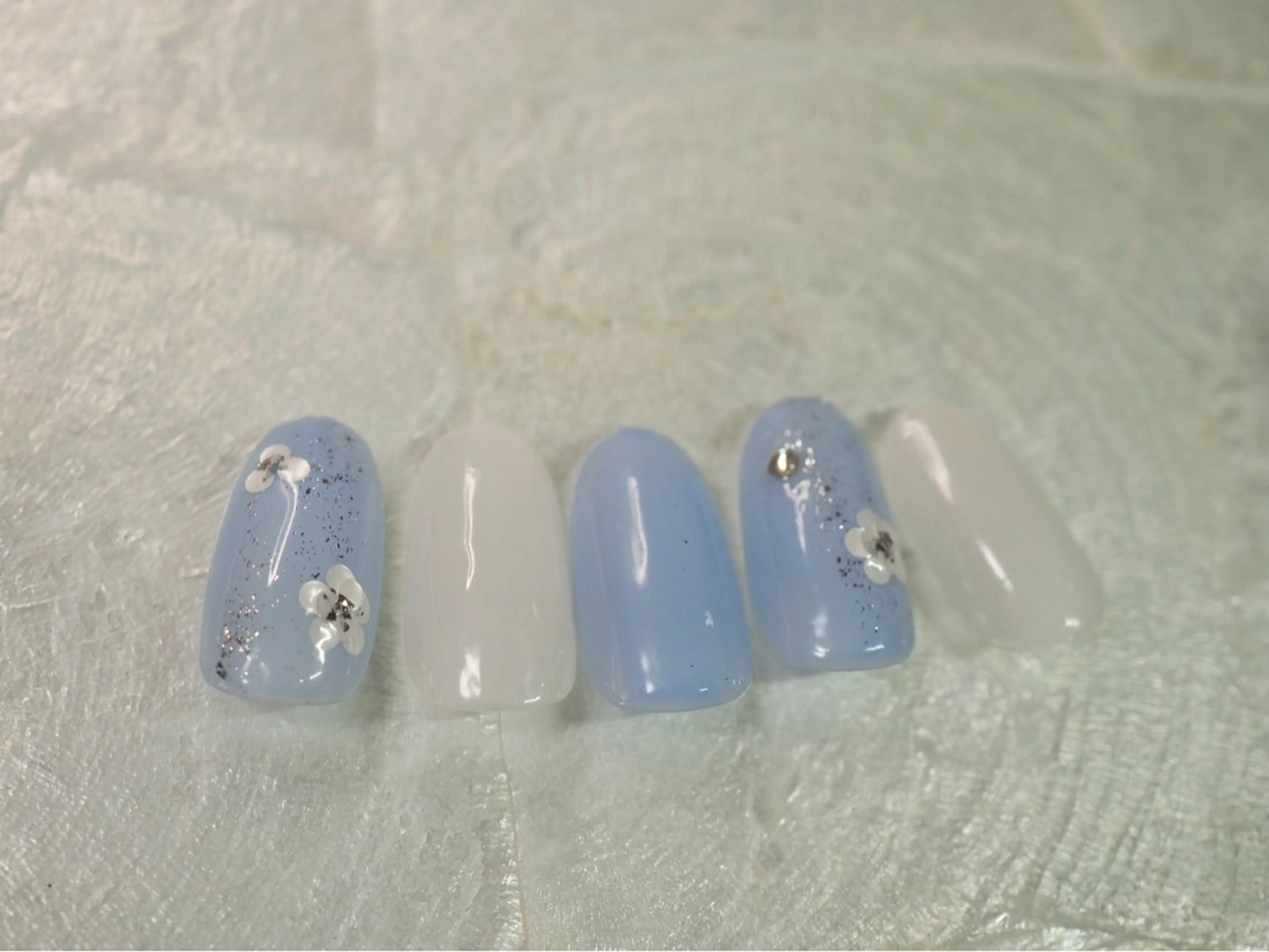 ネイル オーロラネイル 桜ネイル フラワーネイル フットネイル フレンチネイル ハンドネイル kiki nail たまプラーザのネイルデザイン