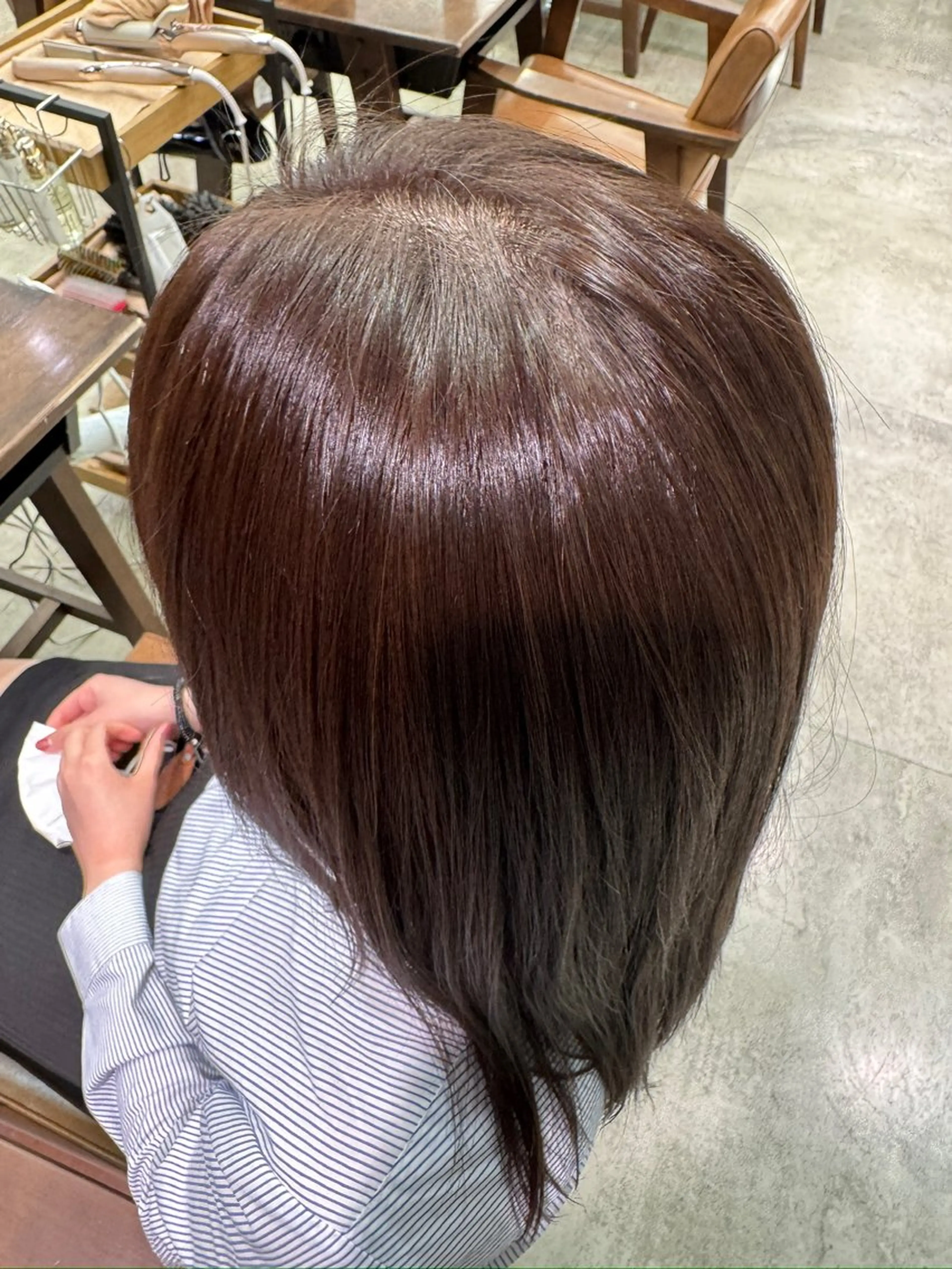 セミロング ヘアカラー トリートメント Unami ／RIKUのヘアスタイル