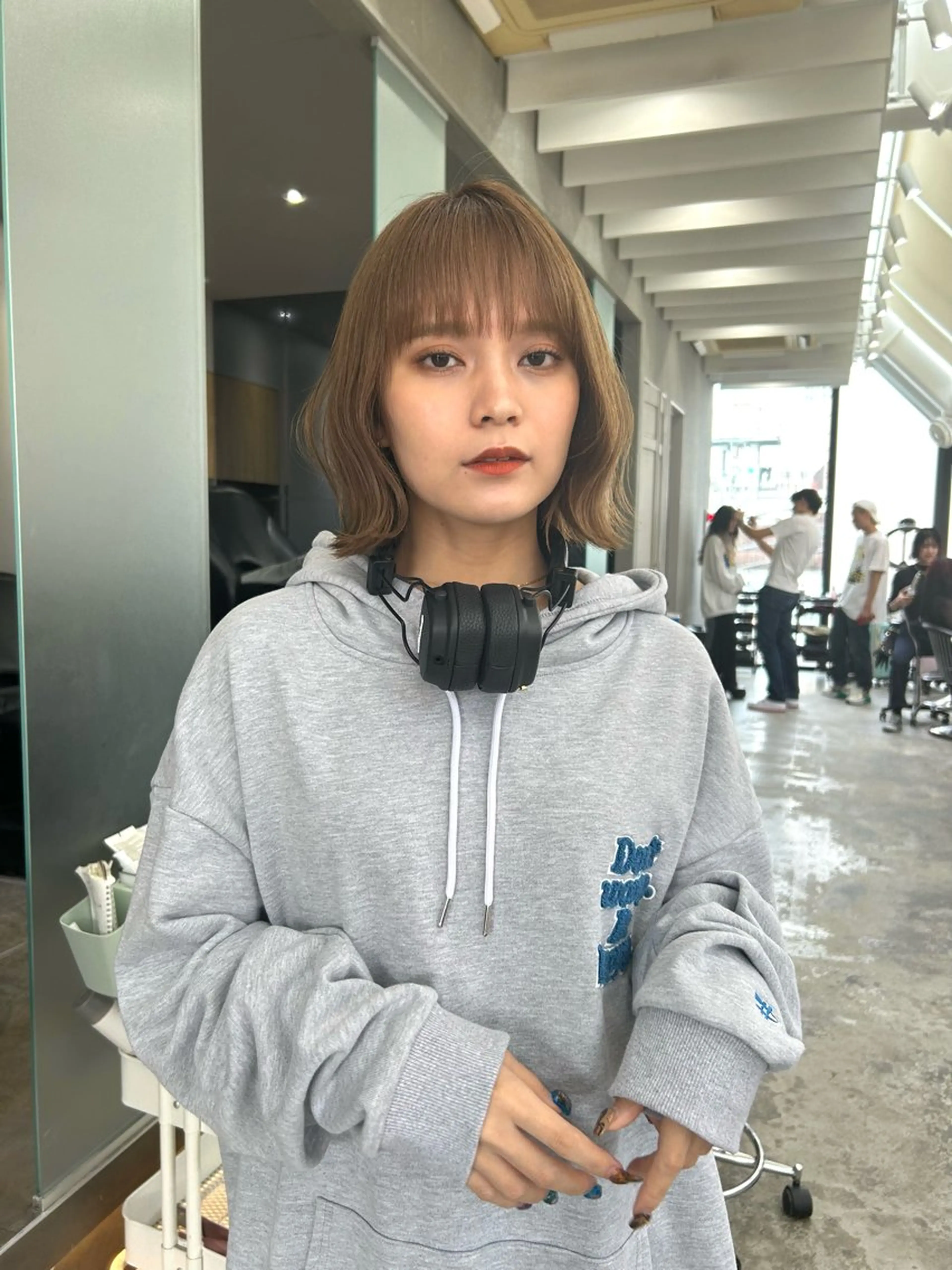 ミディアム ボブ くびれヘア 似合わせカット カット ヘアカラー トリートメント ボブ/くびれボブ/ 髪質改善/Ru-kaのヘアスタイル