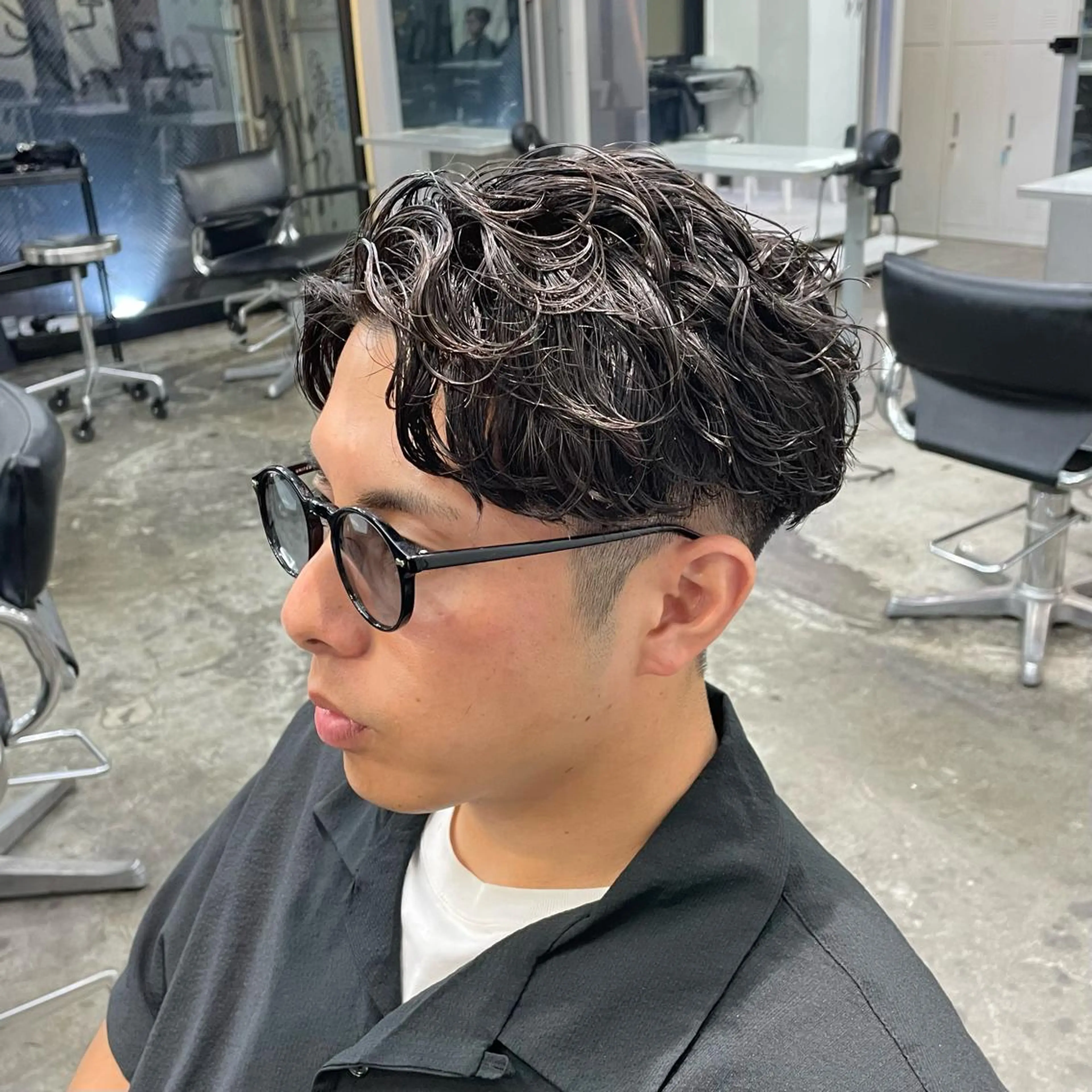 ショート パーマ メンズ カット パーマ メンズ特化美容師/ 藤戸 椋のヘアスタイル