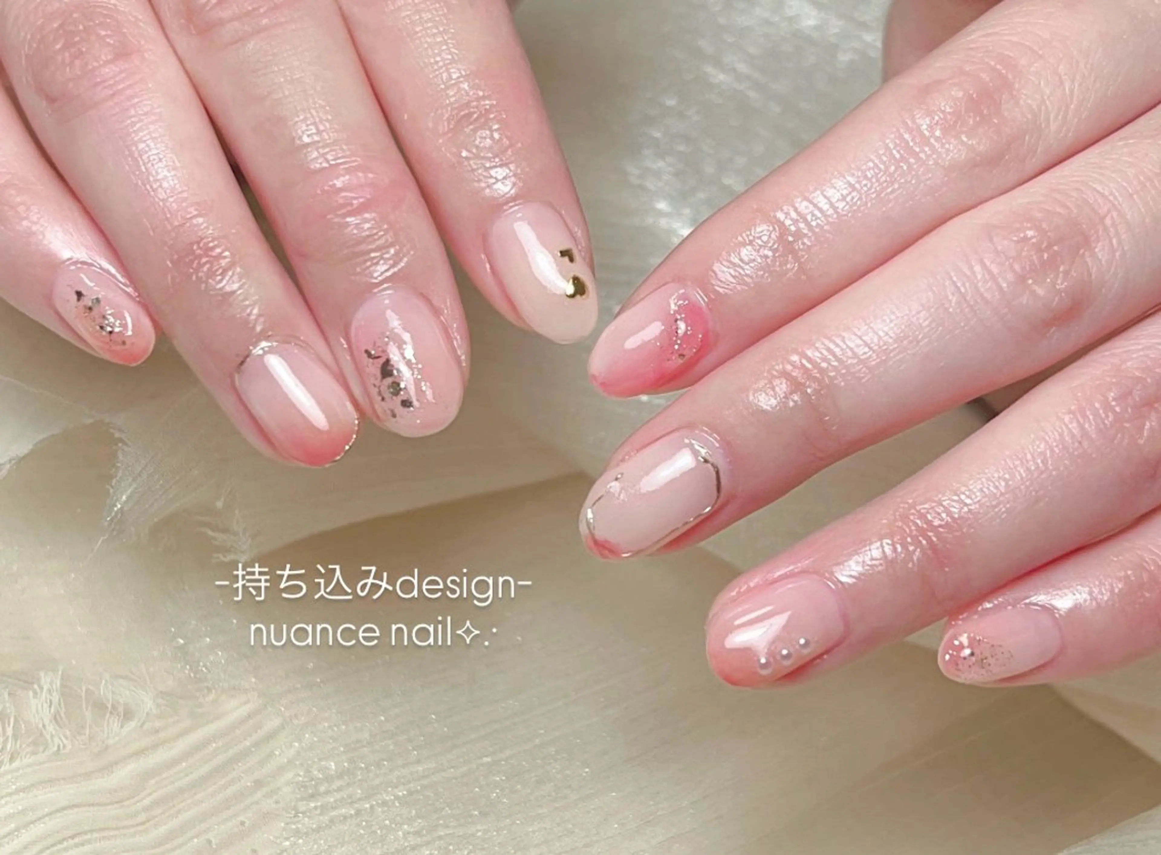 ネイル アートネイル 持ち込み ニュアンスネイル Nail by EN 🪽Amiのネイルデザイン