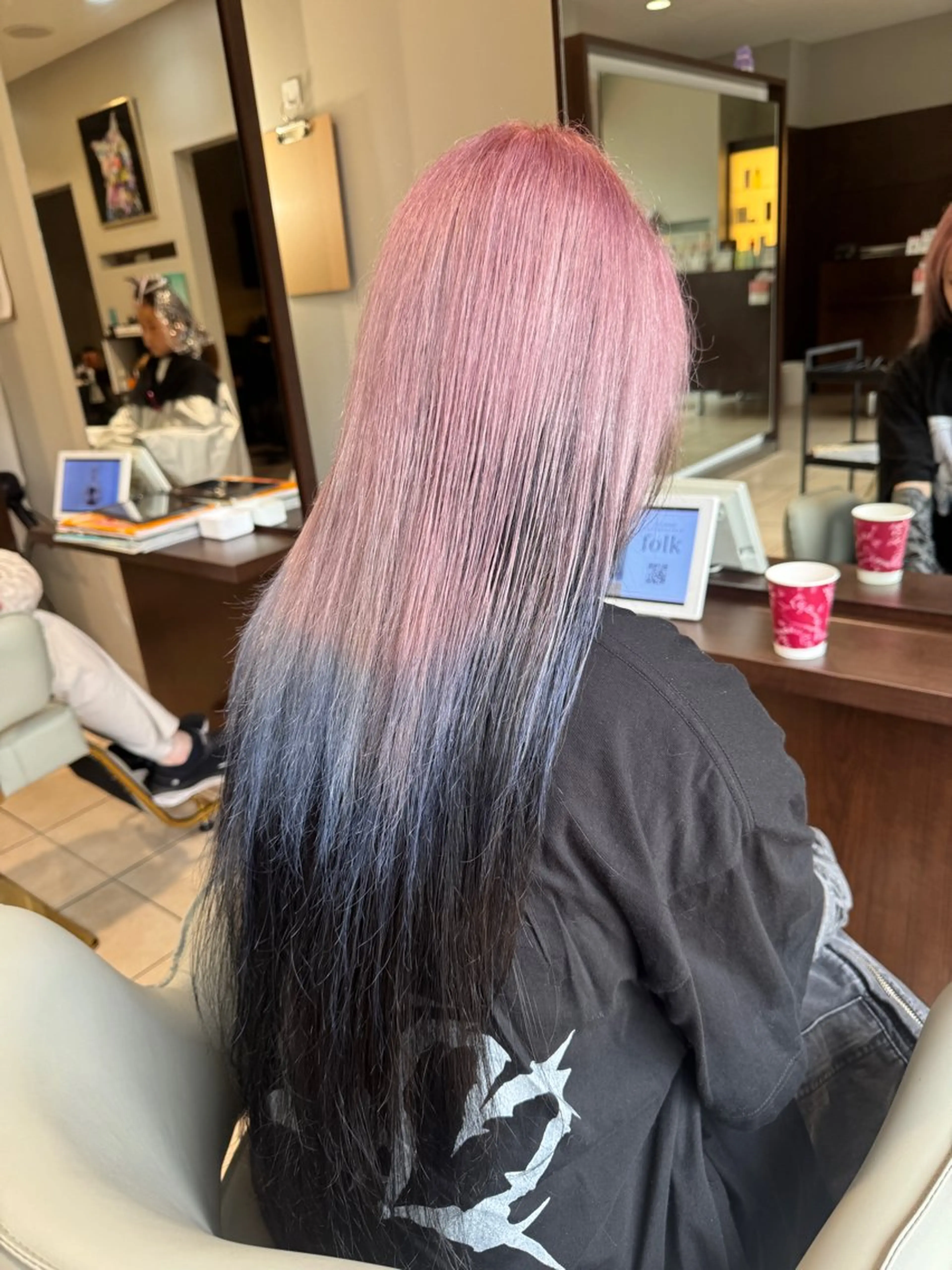 ロング カラー ヘアカラー Miyavi/カラー ショートボブのヘアスタイル