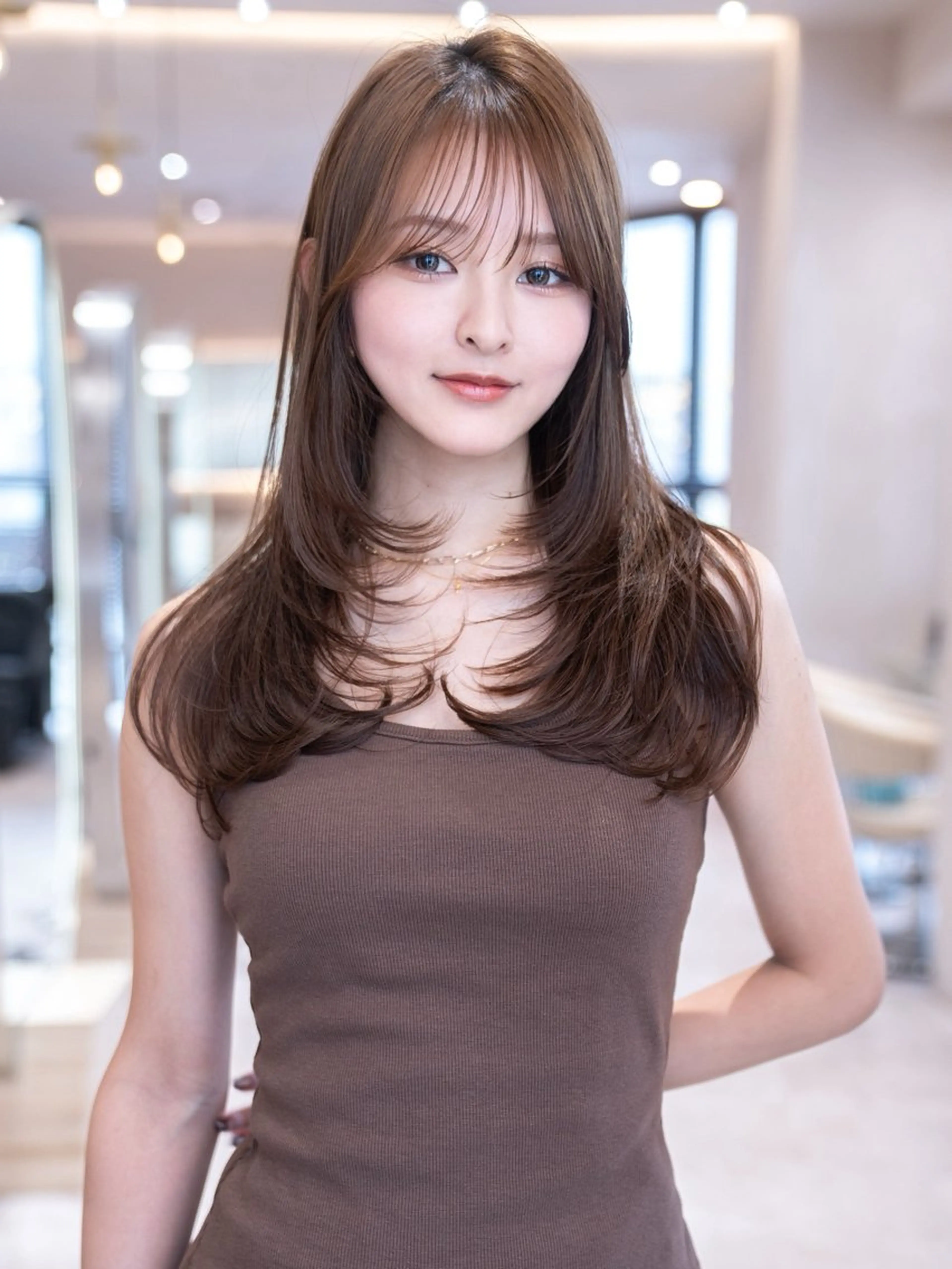 セミロング カラー 渋谷🎀透明感カラー レイヤー/mikuのヘアスタイル