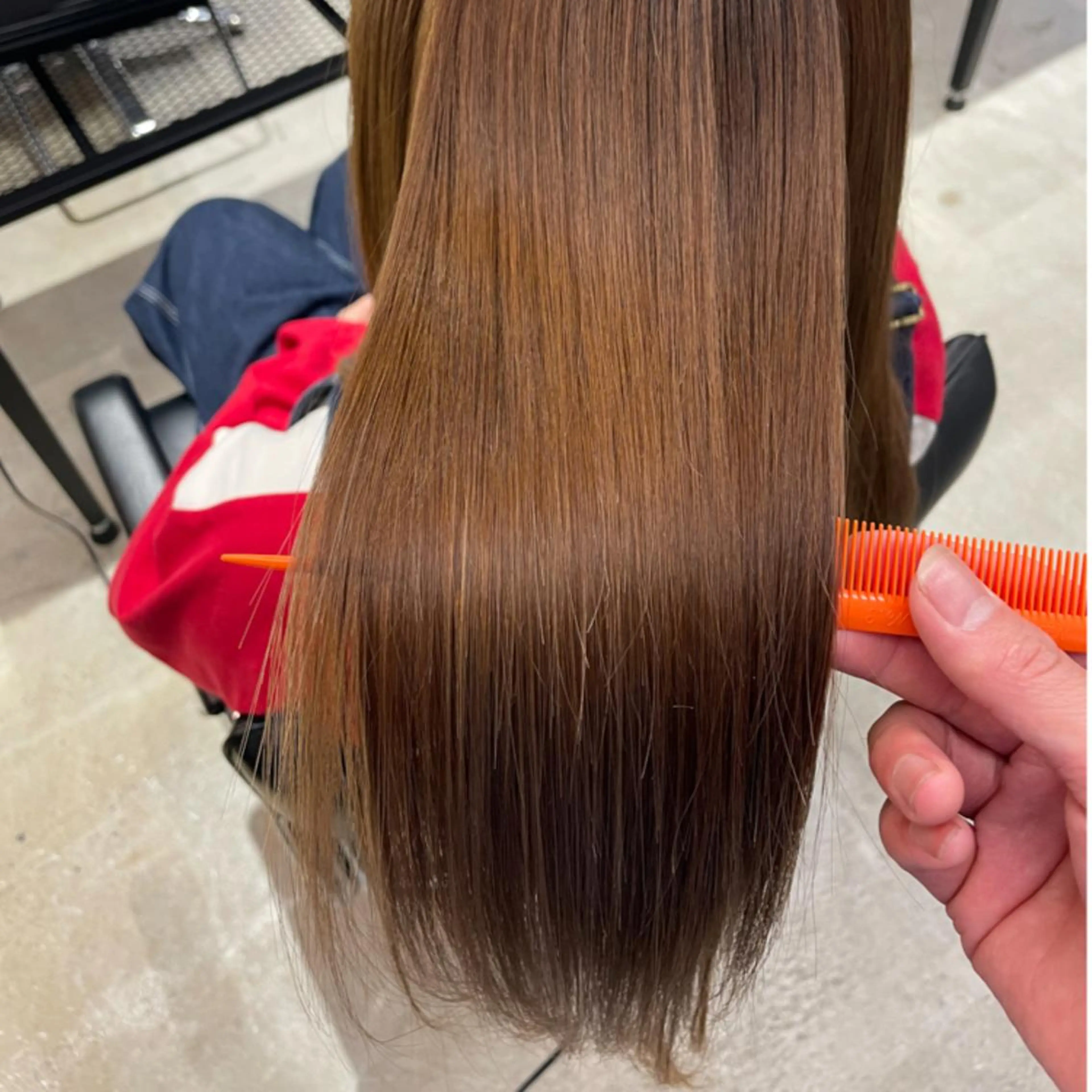 ロング 縮毛矯正 酸性ストレート カット 縮毛矯正 トリートメント baton hair salon所属・✽透明感カラー ✽ 🍆那須ももこ🍑のヘアスタイル