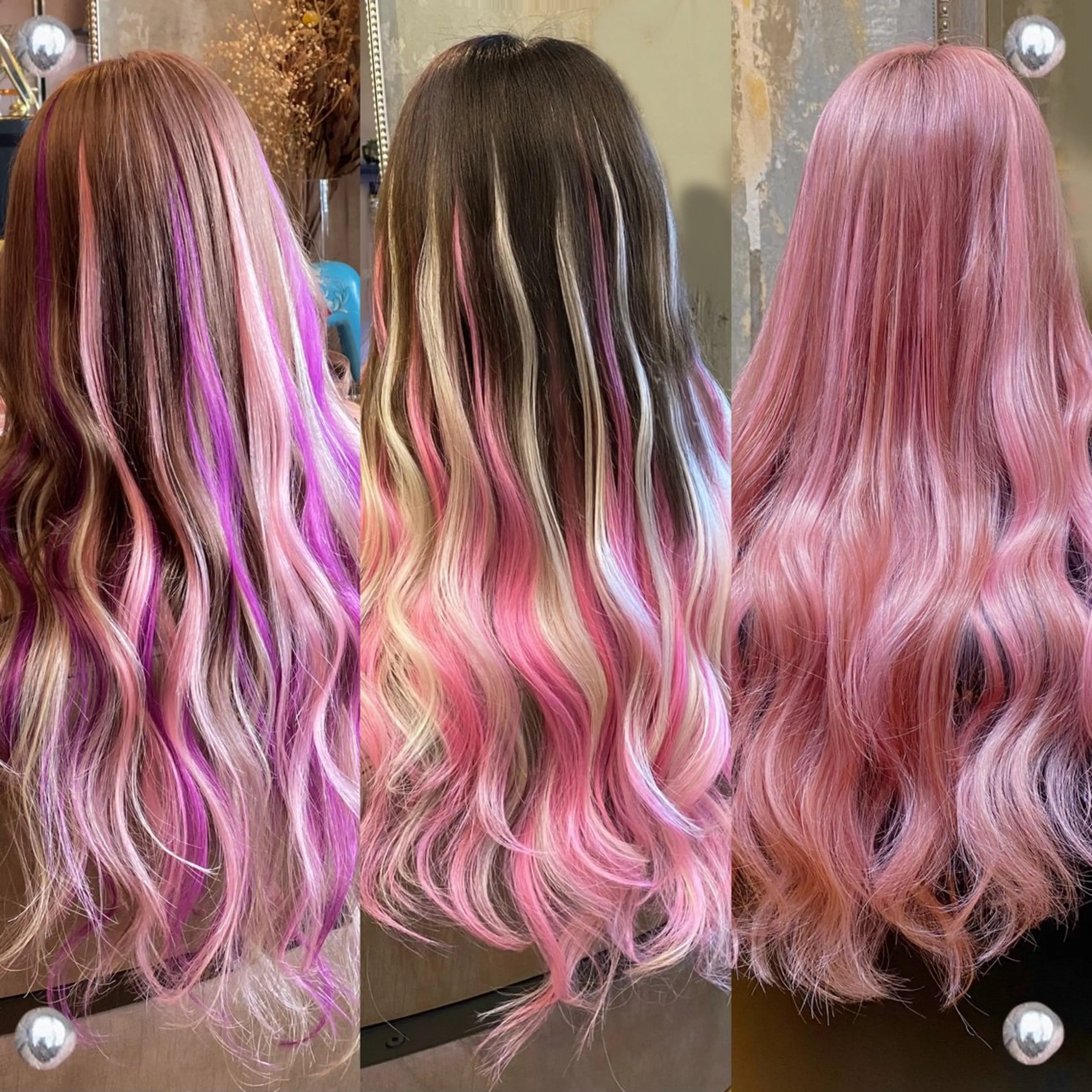 ロング ヘアカラー エクステ シールエクステ 🐁ONOのヘアスタイル