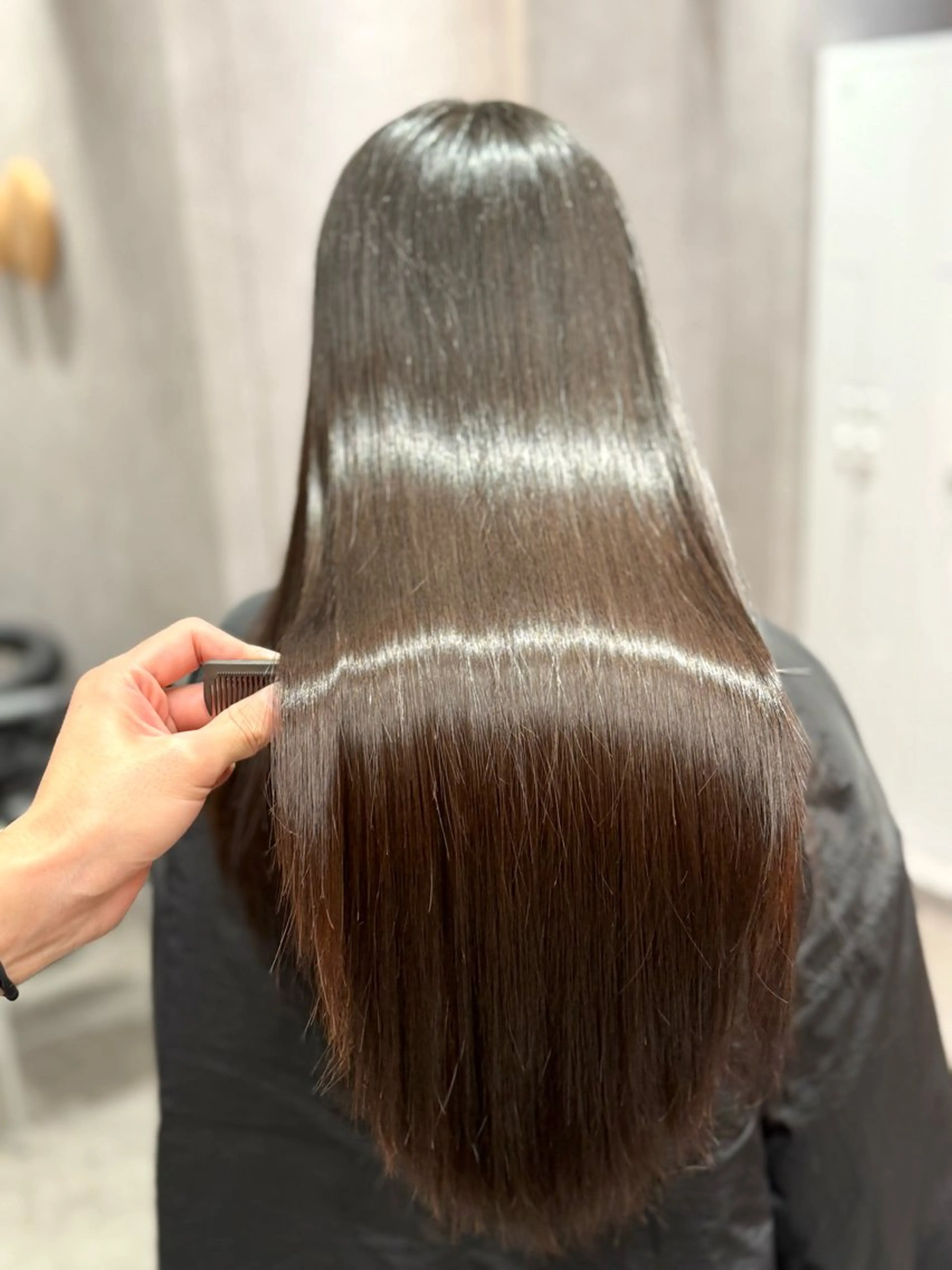 ロング カラー パーマ ヘアアレンジ 髪質改善 縮毛矯正 縮毛矯正 縮毛矯正/髪質改善/ ブリーチ毛/木元渓太のヘアスタイル