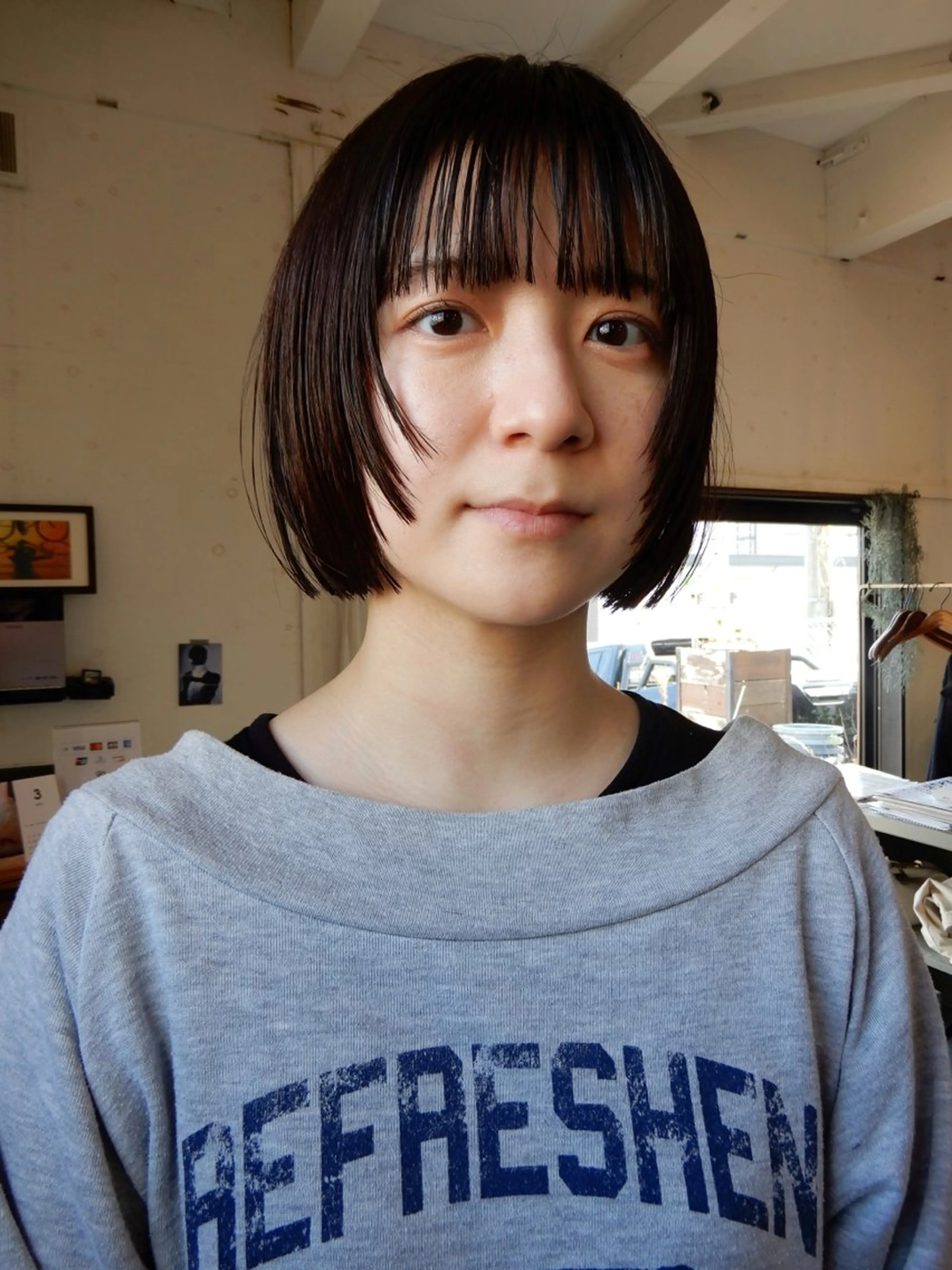 ショート カラー ボブ 顔まわりレイヤー レイヤーカット デザインカット🎨 ボブ🫟おざきのヘアスタイル