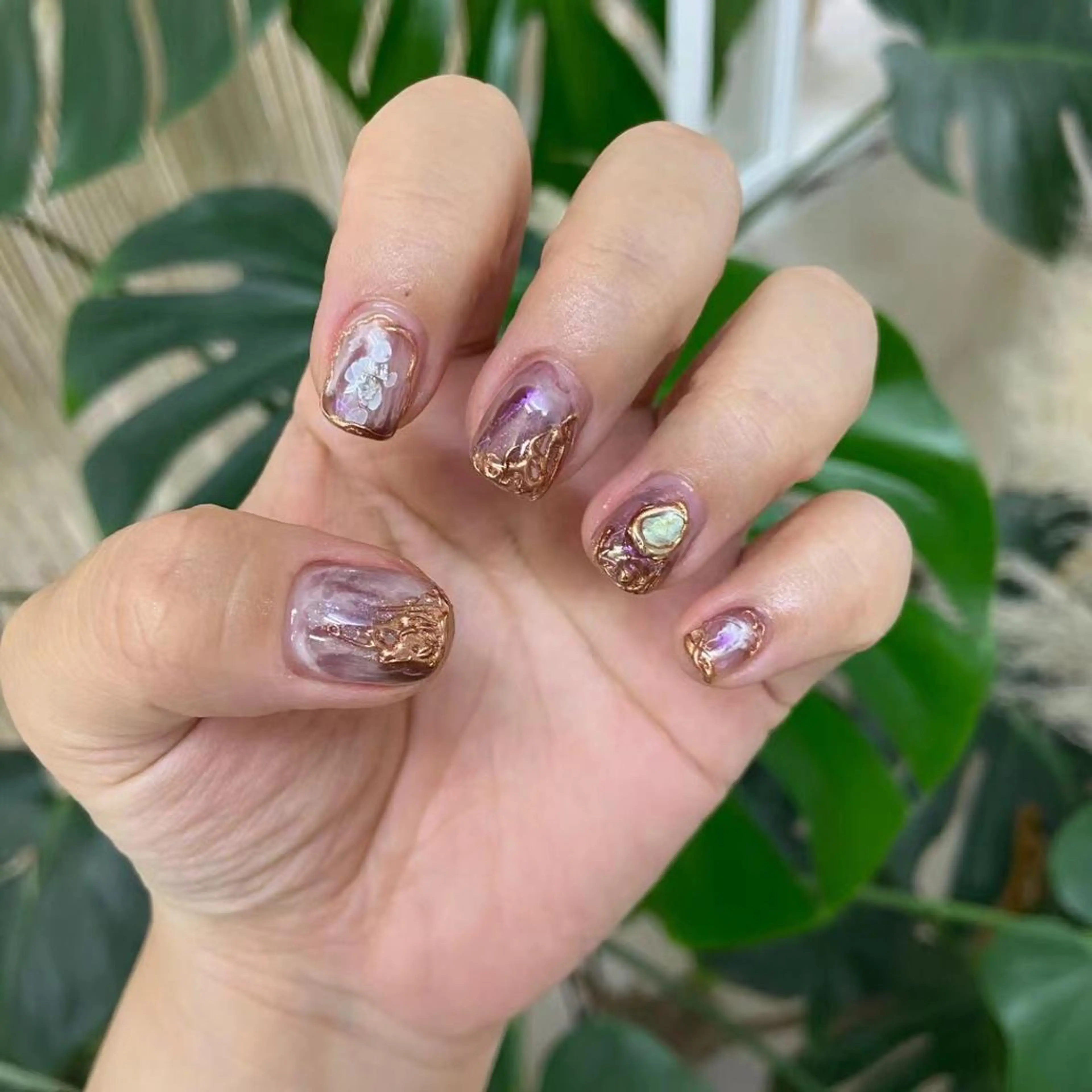 ネイル ジェルネイル ミラーネイル 持ち込み ニュアンスネイル ソフトジェル ベターネイル 浅草橋のネイルデザイン