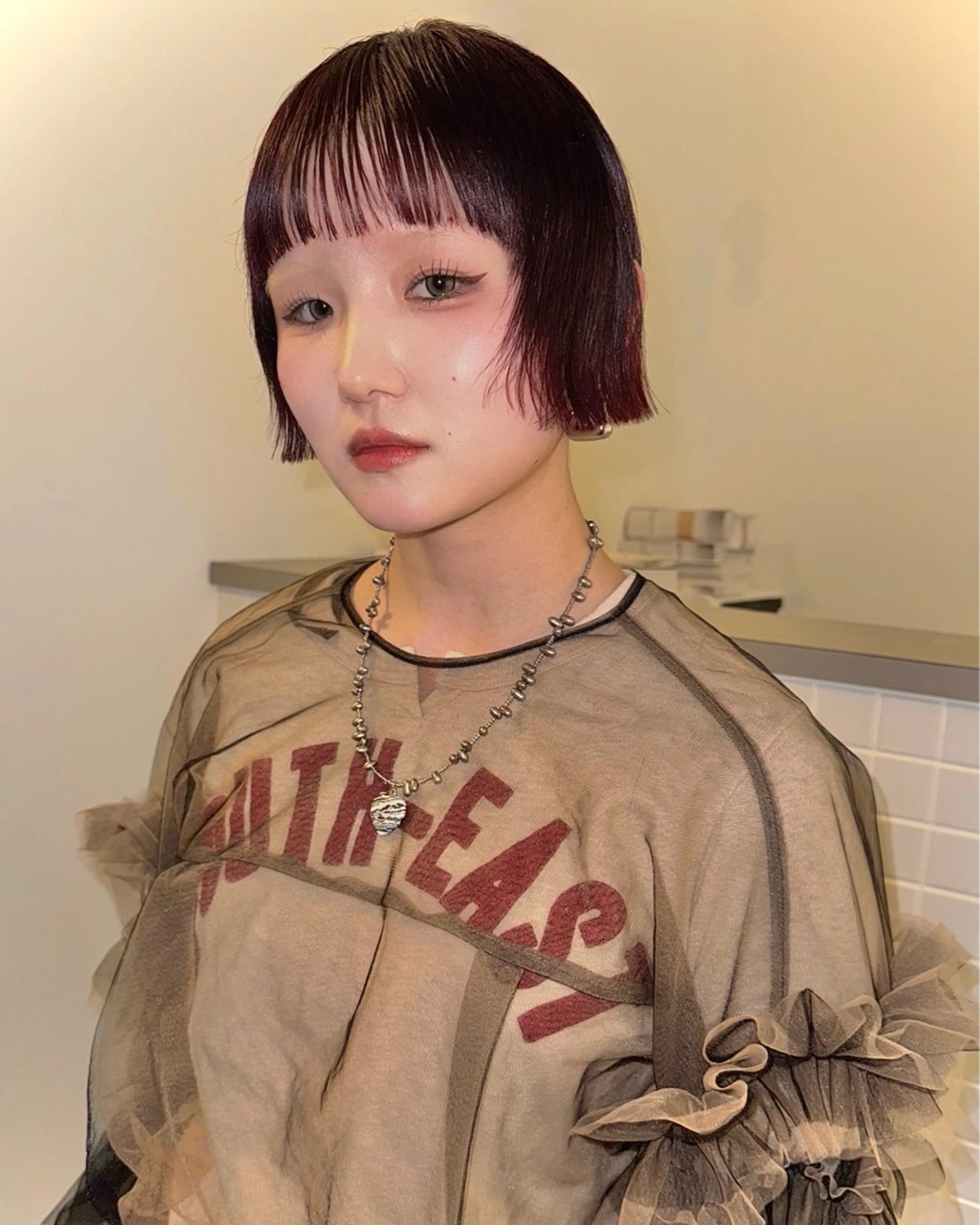 ショート カラー レッドカラー ボブ Kaito🐶/ デザイン/レイヤーのヘアスタイル