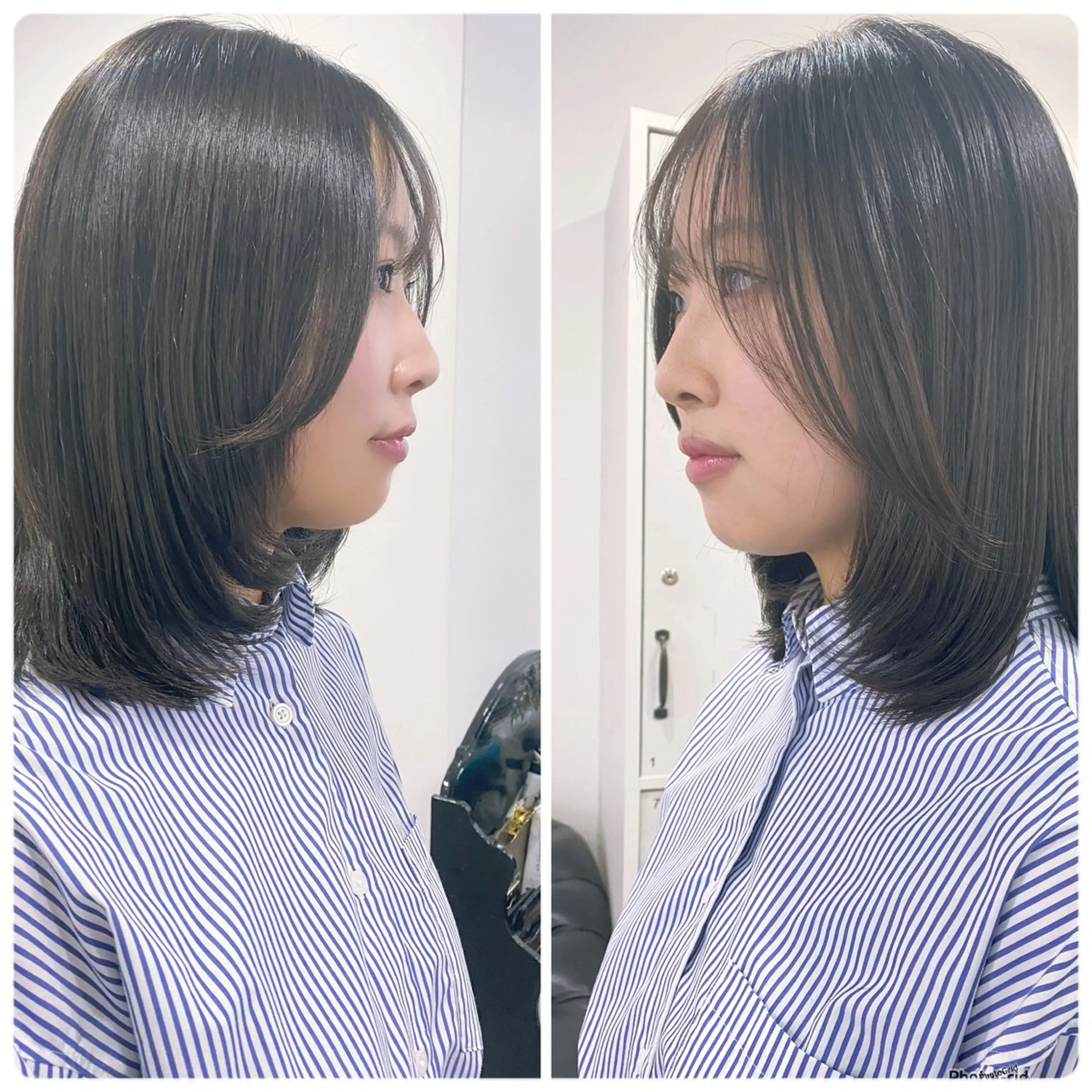 ミディアム 友田 千栄のヘアスタイル