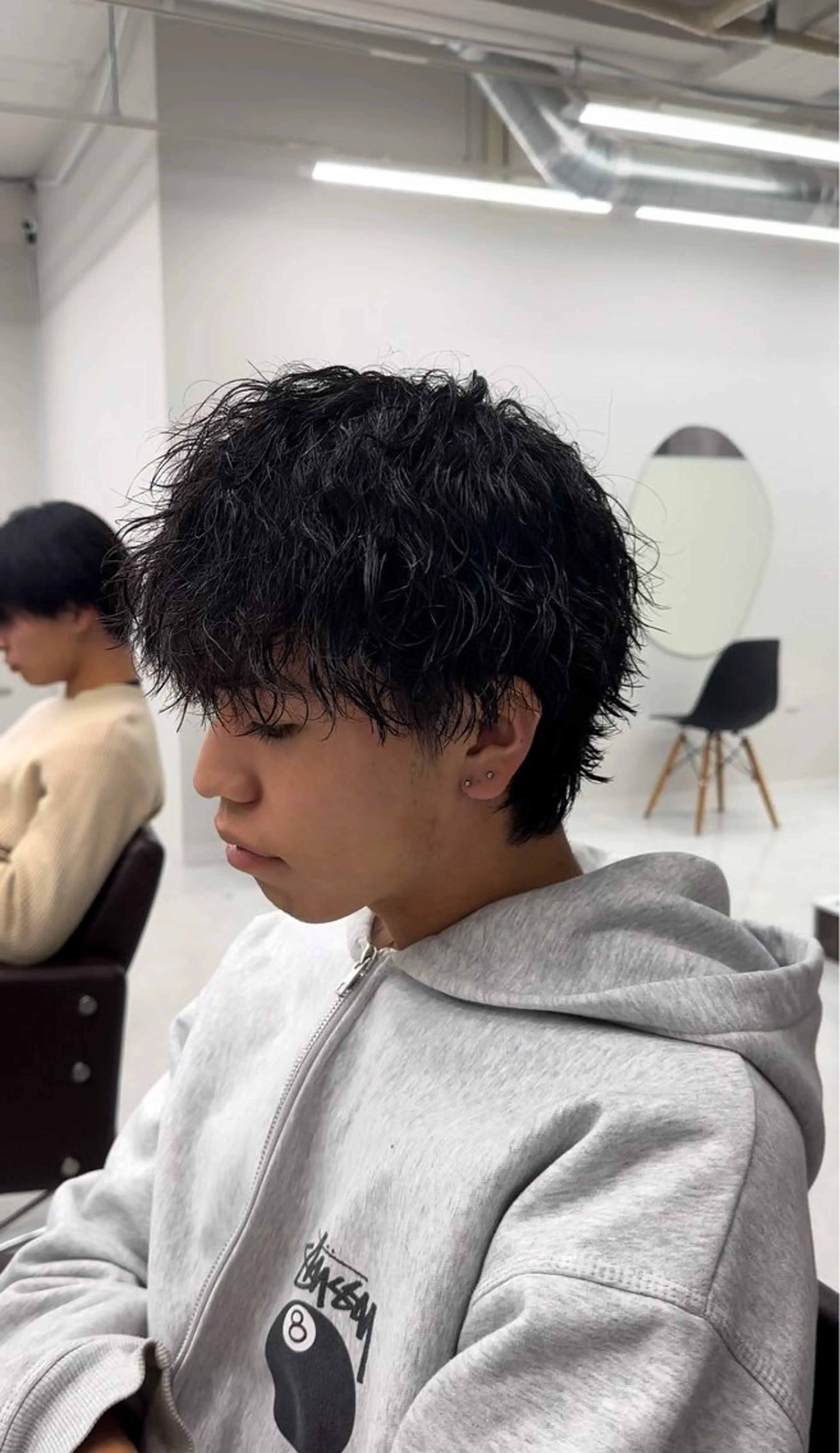 パーマ メンズ カット パーマ ニュアンス/フェザー /ウルフ/伶馬のヘアスタイル