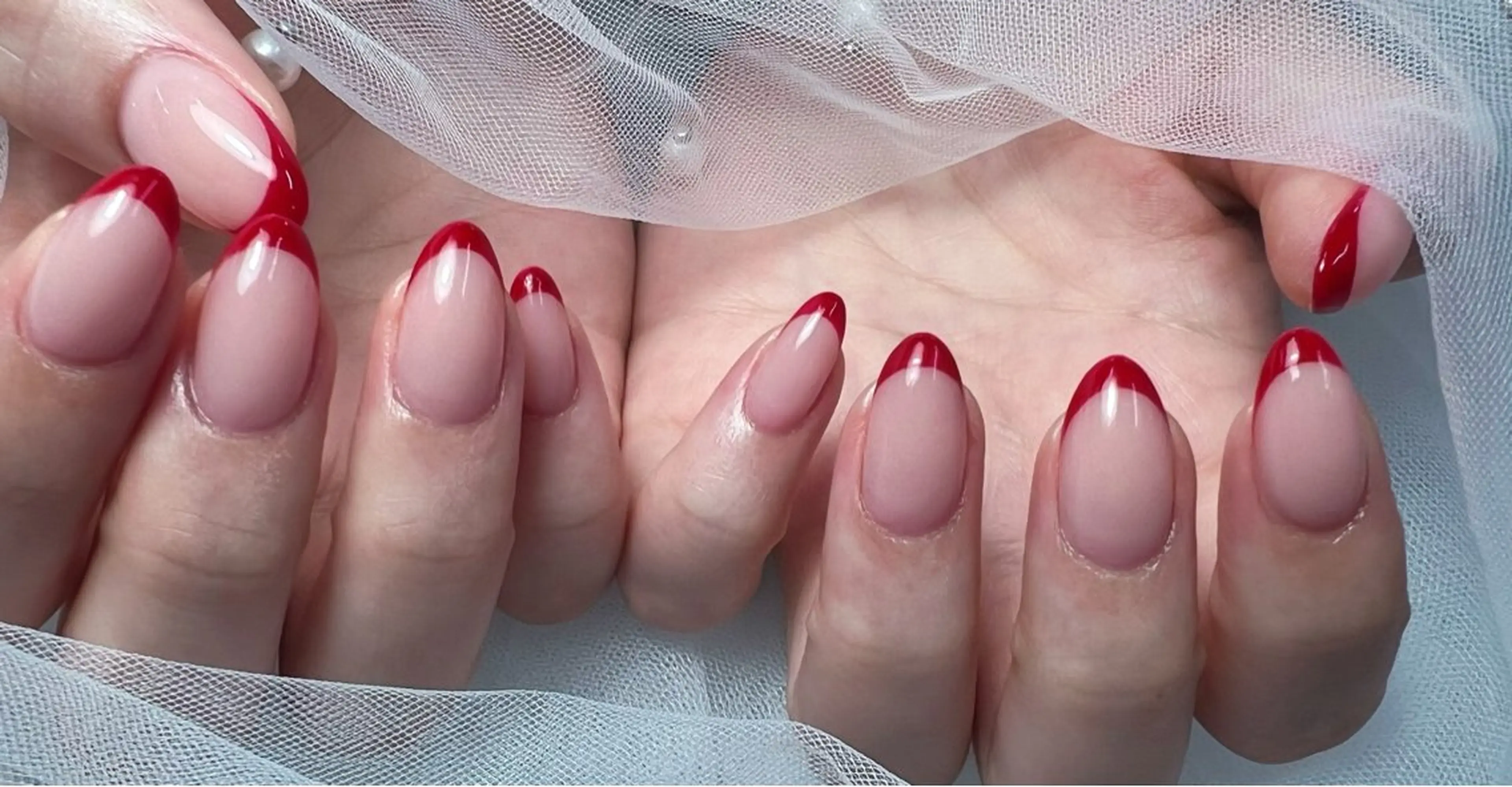 【うる艶 美フォルム】フレンチ※ベース1色ok¥8000 (他店オフ¥1000)の写真