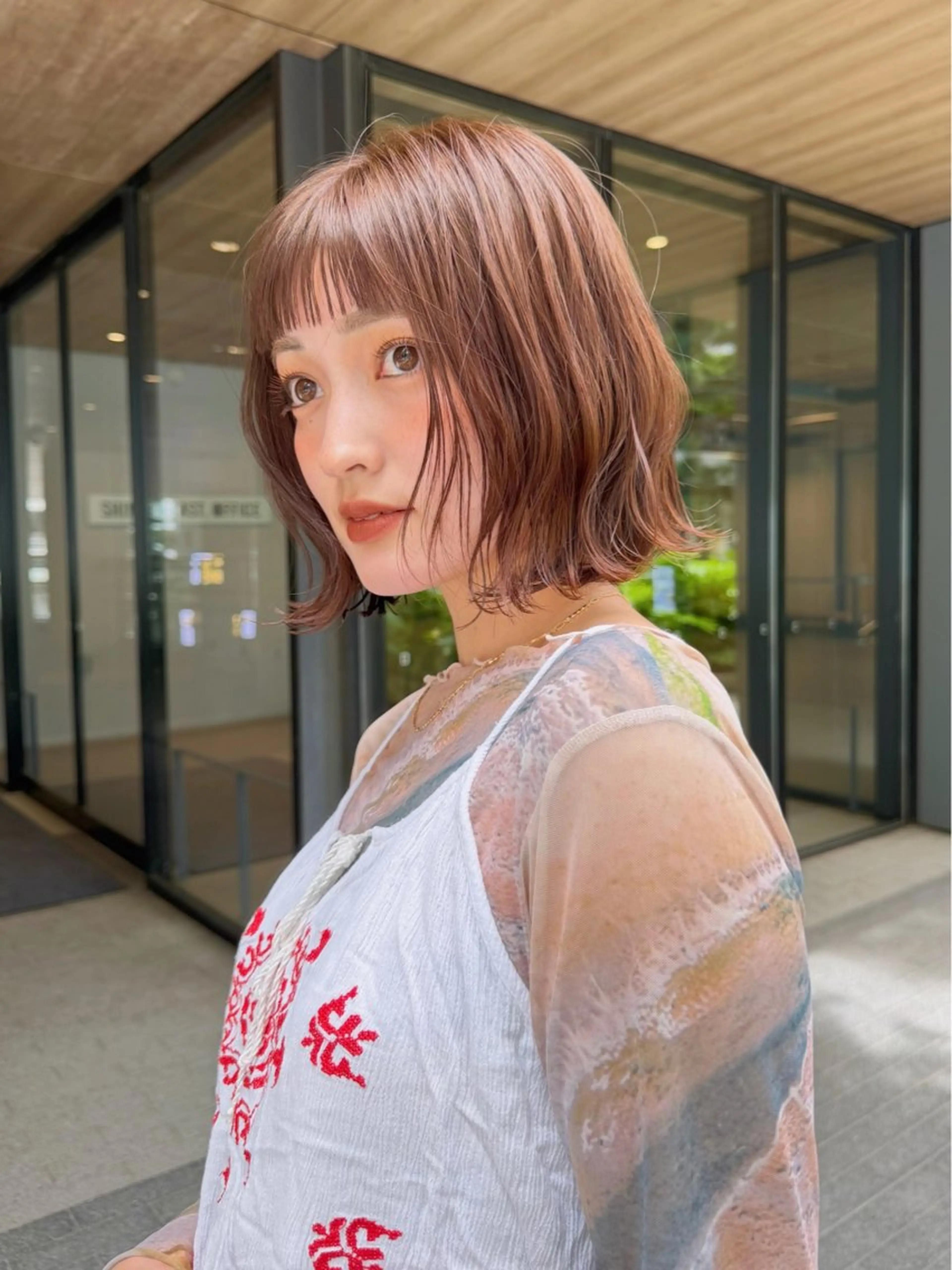 ショート カラー 🥑🫧田實 紗和 ボブ/暖色カラー🩰のヘアスタイル