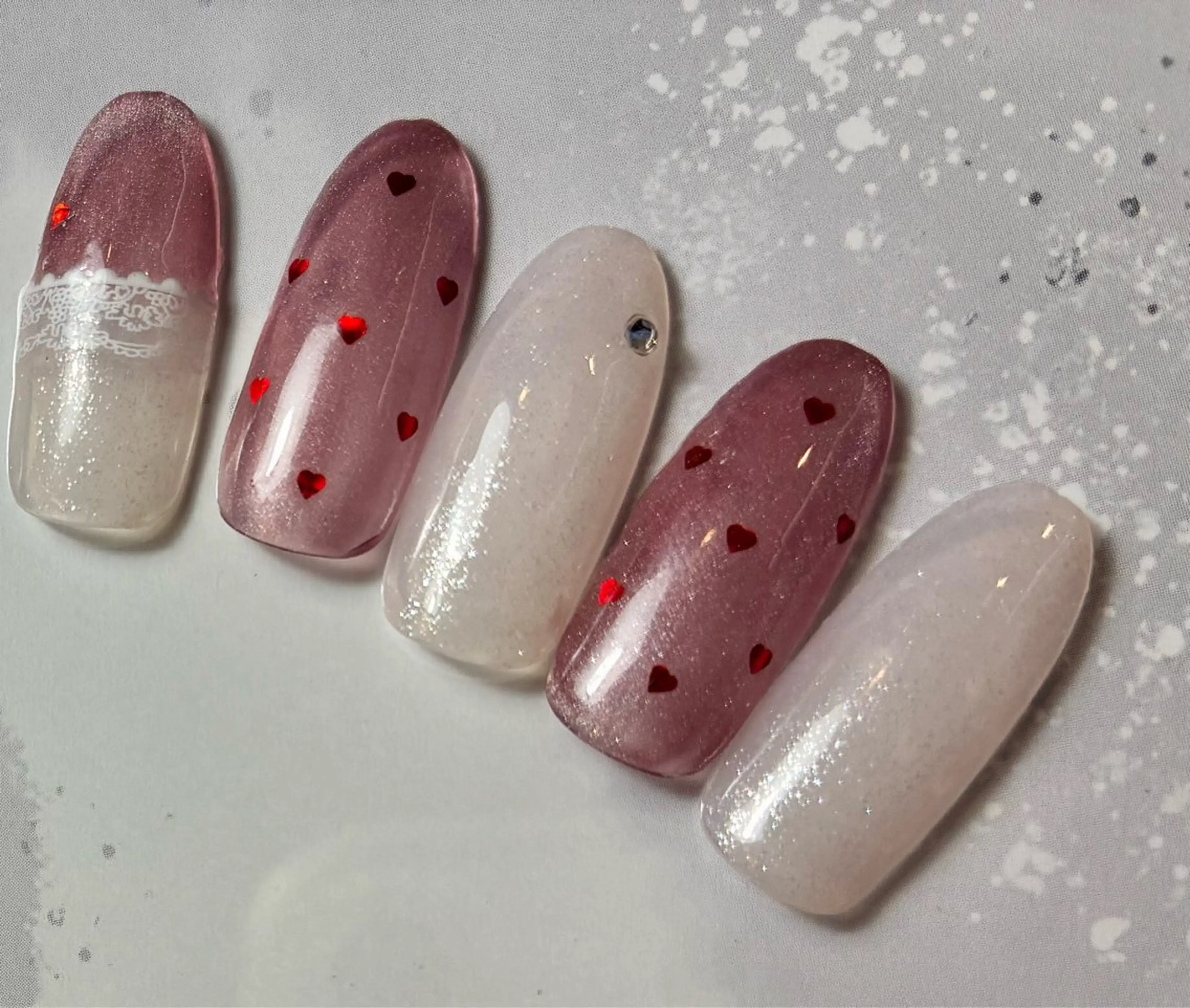 ネイル ハート ハンドネイル addition スタッフReikoのネイルデザイン