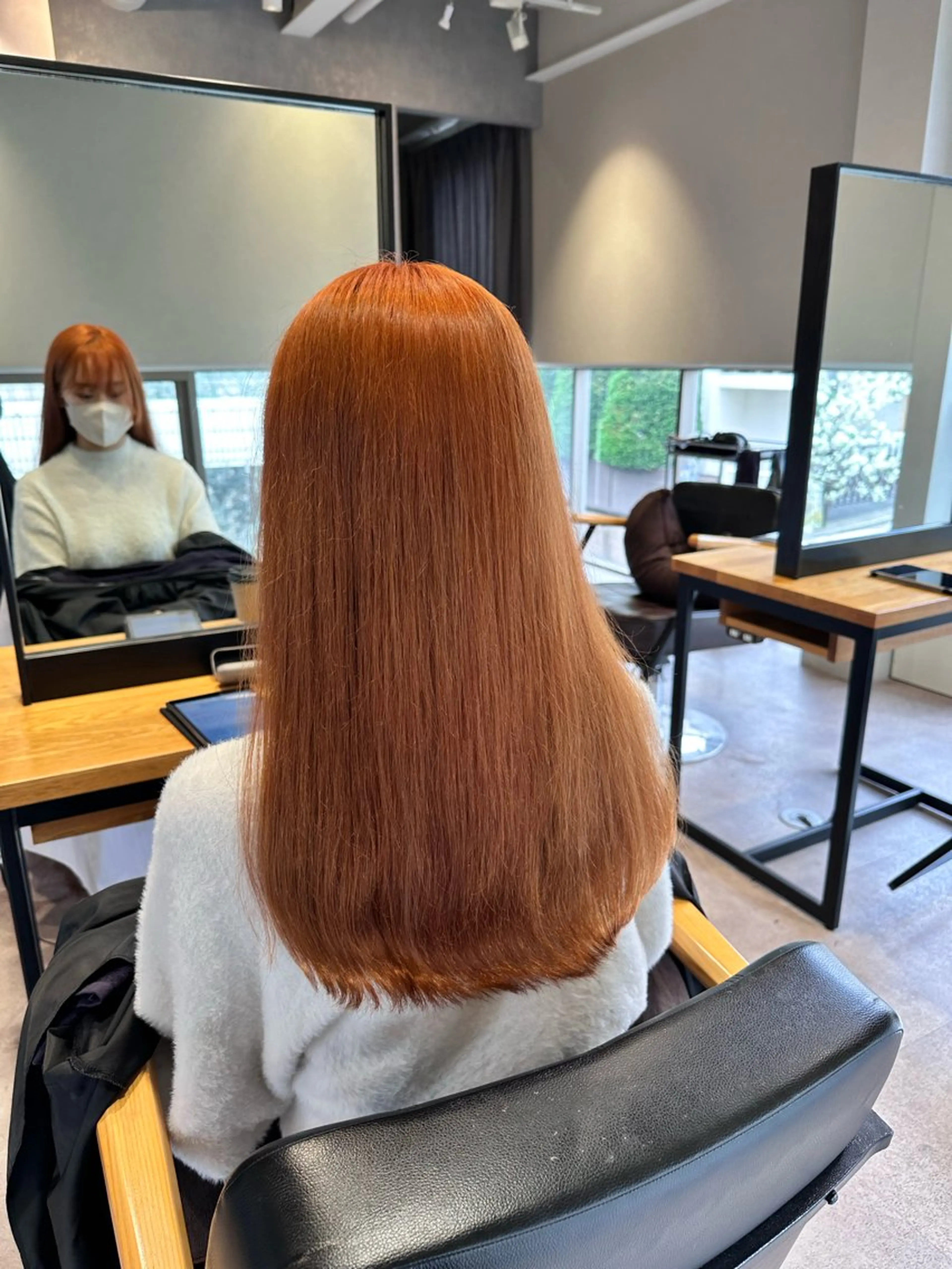 ロング カラー ブリーチ ハイトーンカラー オレンジ ヘアカラー 韓国風/オシャレ /縮毛矯正/滝口琴未のヘアスタイル