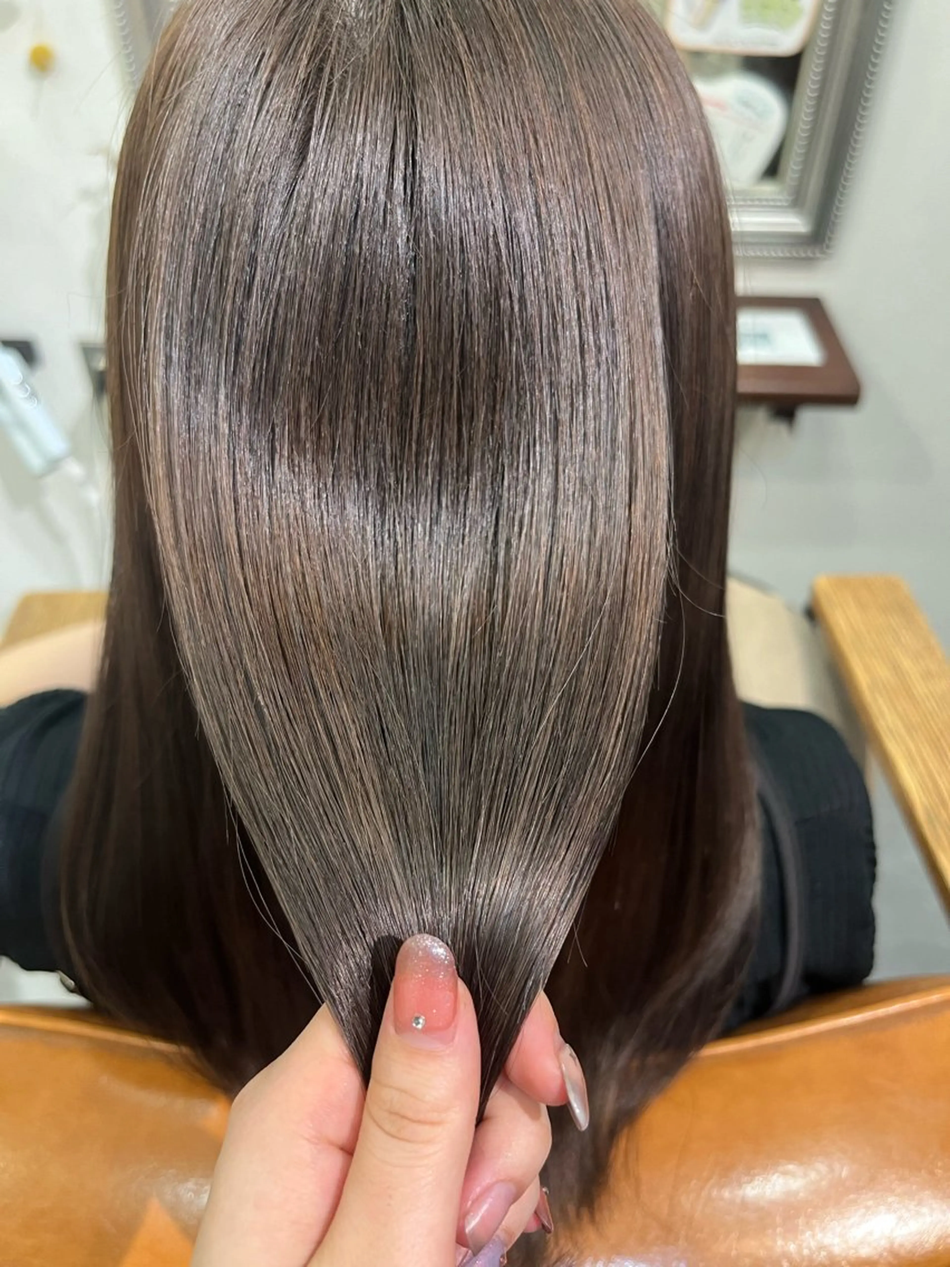 ロング カラー 髪質改善 縮毛矯正 トリートメント 髪質改善アンジュール かのんのヘアスタイル