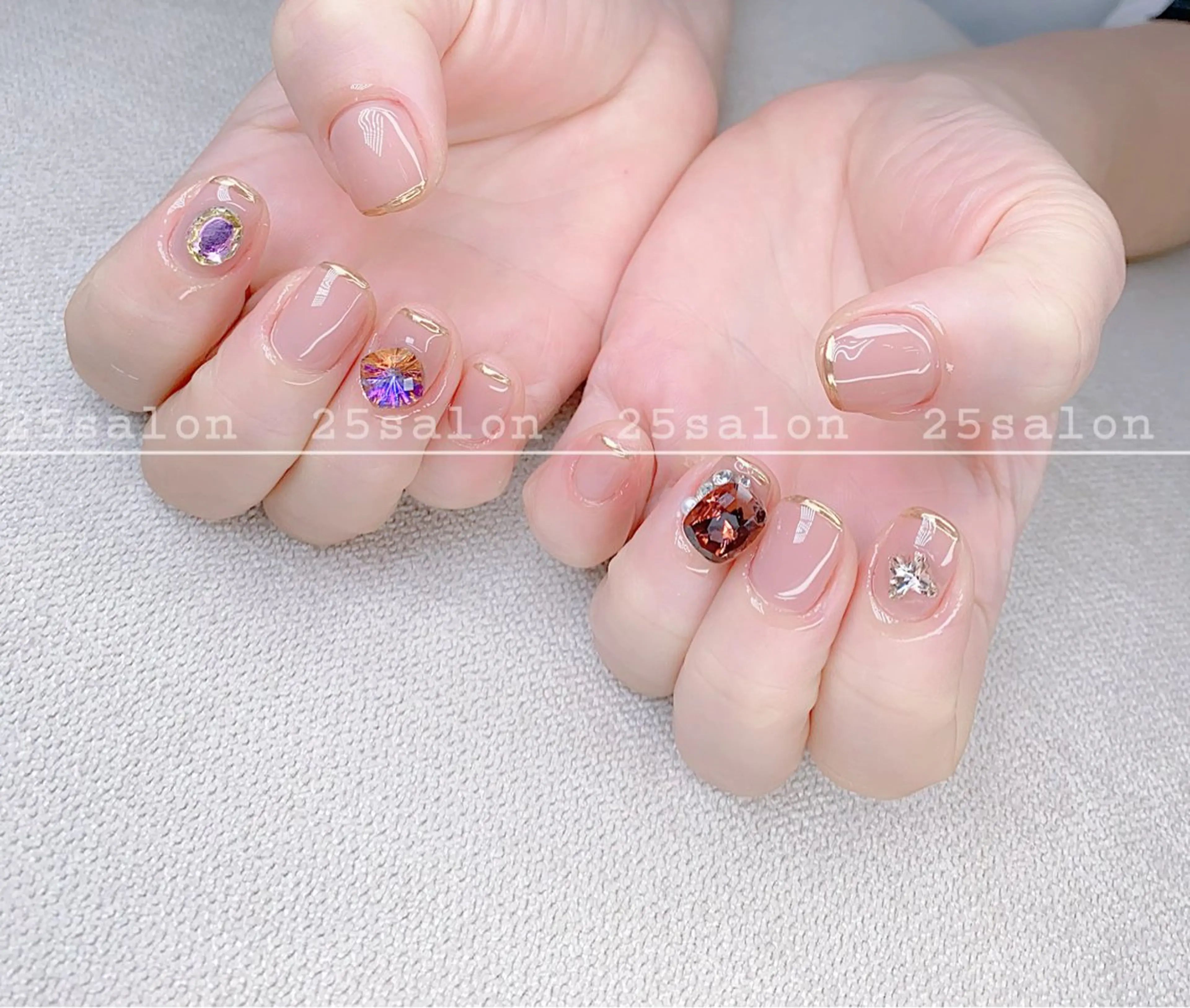 ネイル ジェルネイル 韓国ネイル ニュアンスネイル パラジェル ワンホンネイル 2 5のマツエク・マツパデザイン