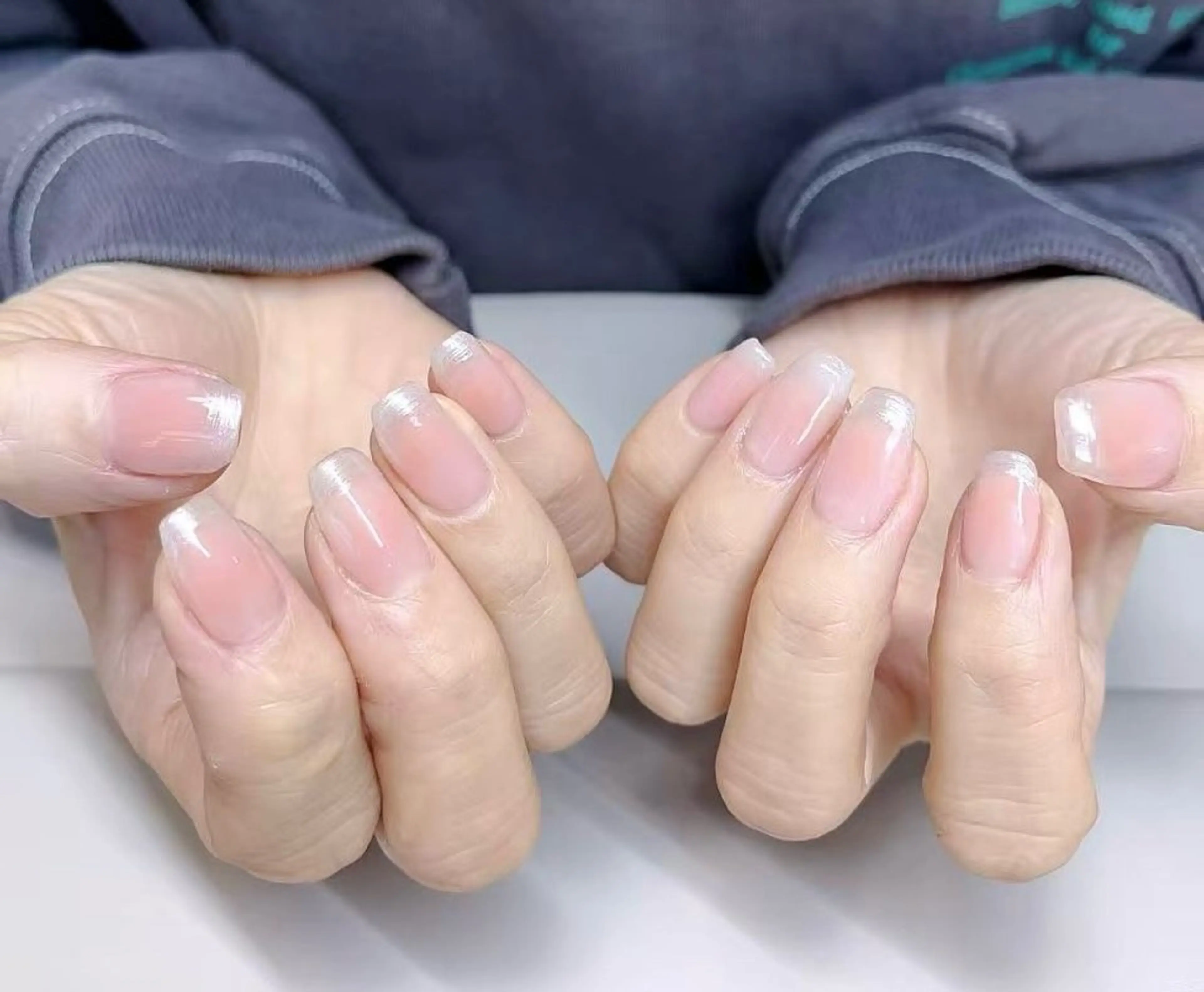 ネイル 成人式 フレンチネイル ジェルネイル グラデーション マグネットネイル ハンドネイル Rika  nail cocoのネイルデザイン